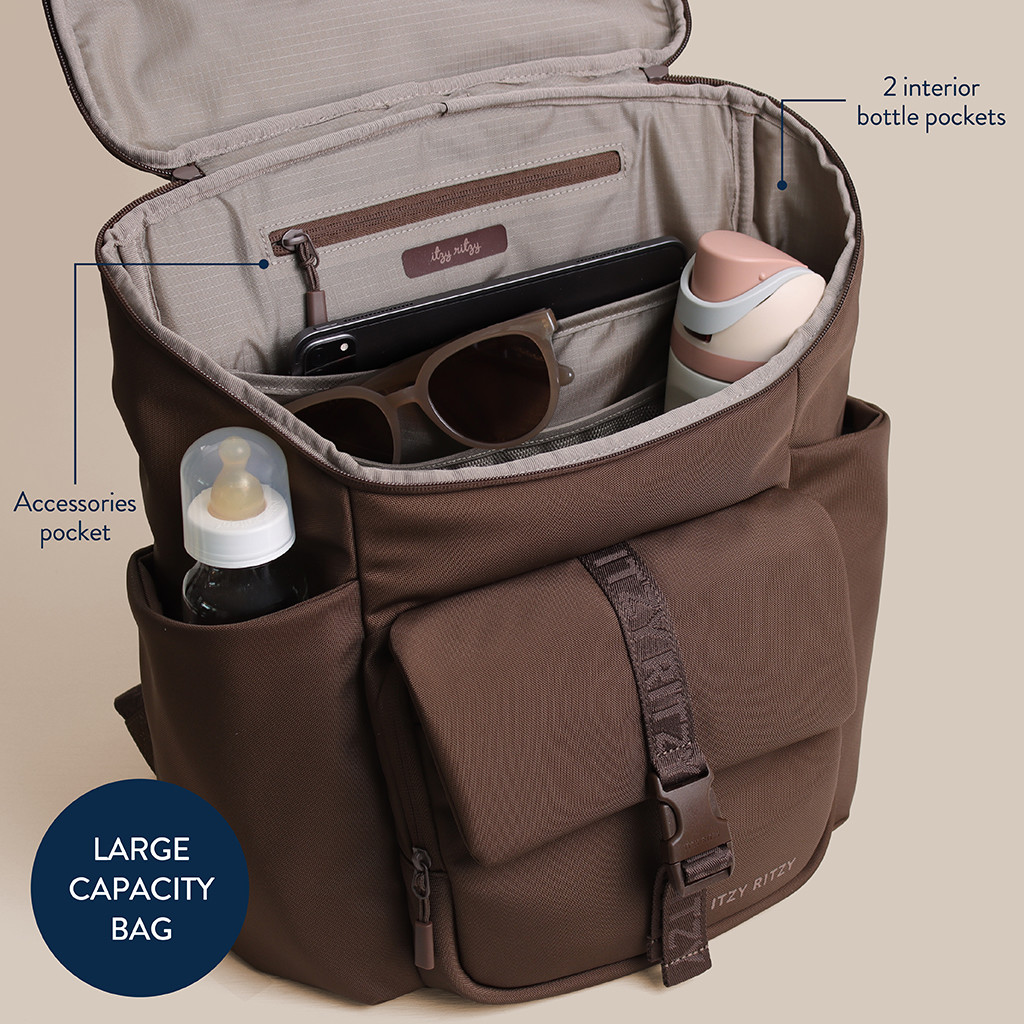 Itzy Ritzy Belong Bucket Backpack - Mocha.