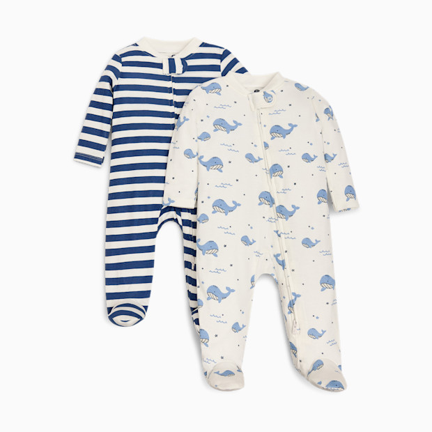 Organic Cotton 2-Way Zip Footie (2 Pack).