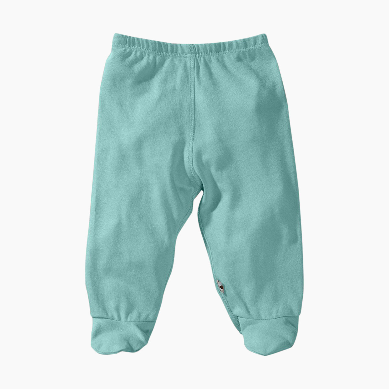 Babysoy Organic Cotton Solid Footie Pants - Harbor, 3-6 Months.
