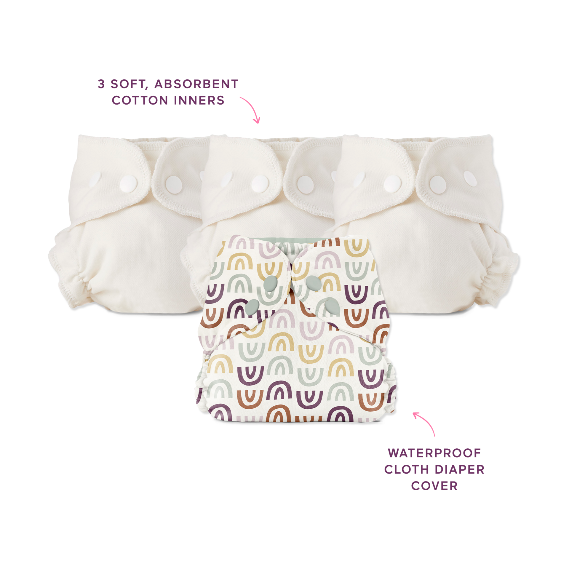 Esembly Blowout Proof Cloth Diaper Bundle.