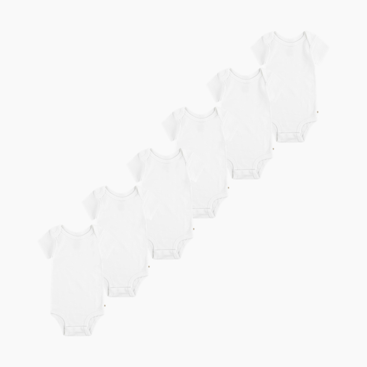 Huggies Basic Bodysuit (6 Pack) - Bright White, Newborn.