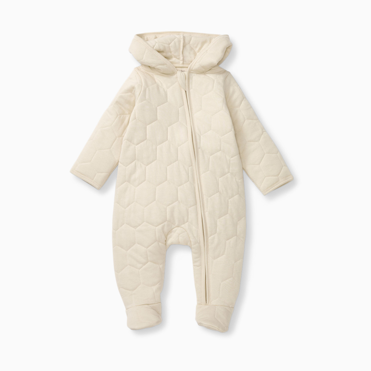 Burt's Bees Baby Organic Cotton Honeycomb Quilted Bunting - Oat, 3-6 M.