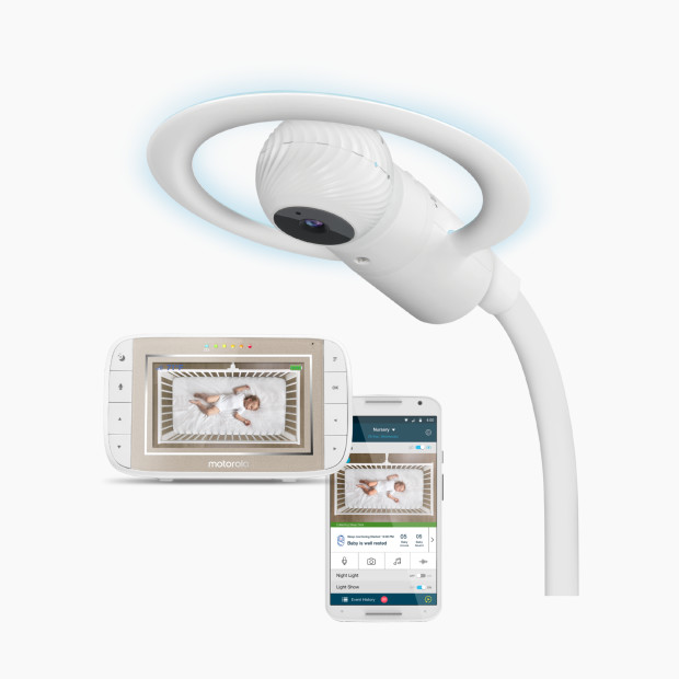 Motorola Halo+ Over-The-Crib Baby Monitor & Soother with HD Wi-Fi Camera & Parent Unit.
