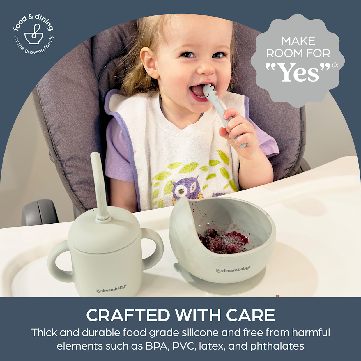 Dreambaby Mess-Free Toddler Silicone 6-Piece Set.