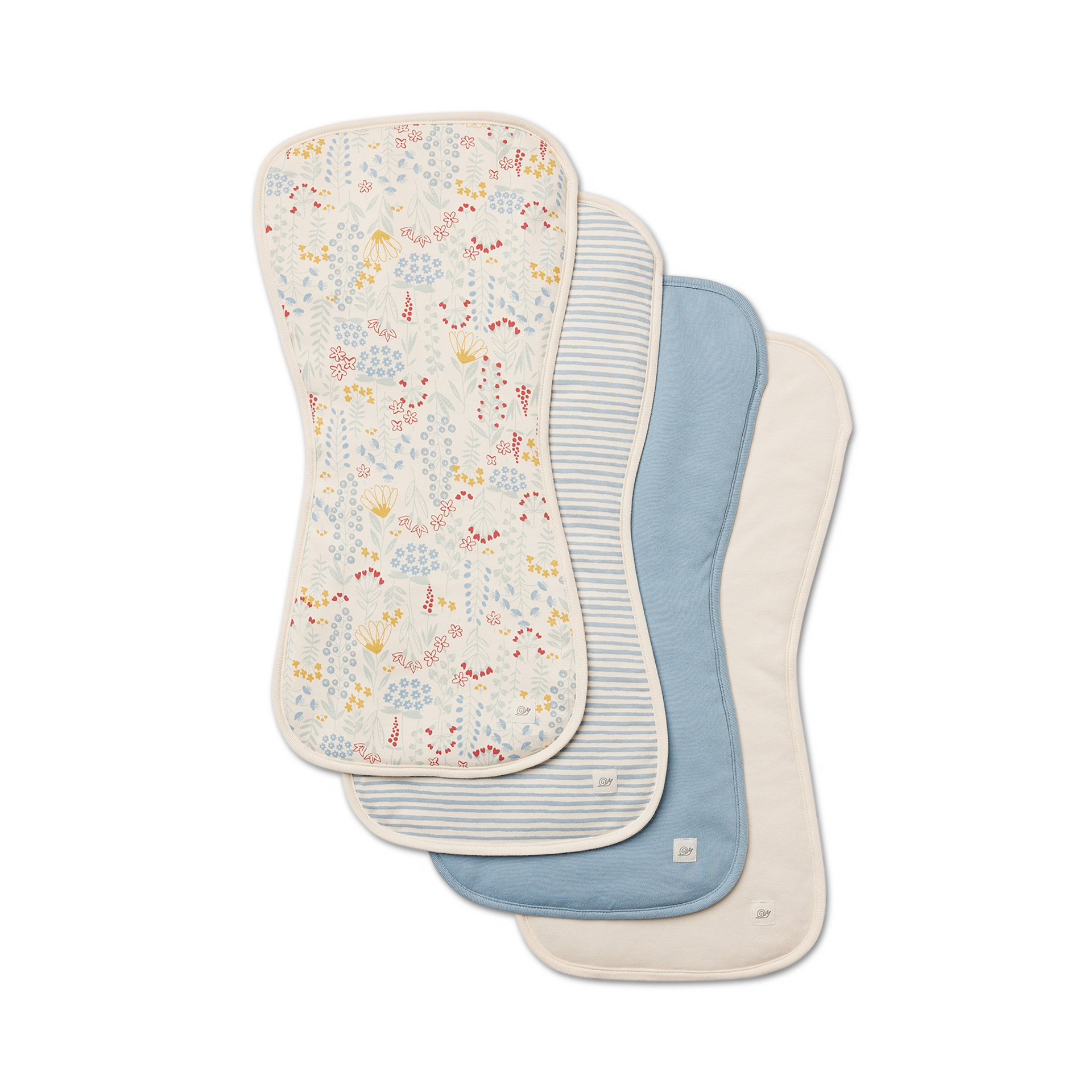 Tiny Kind 4 Pack Organic Burp Cloth - Multi Floral.
