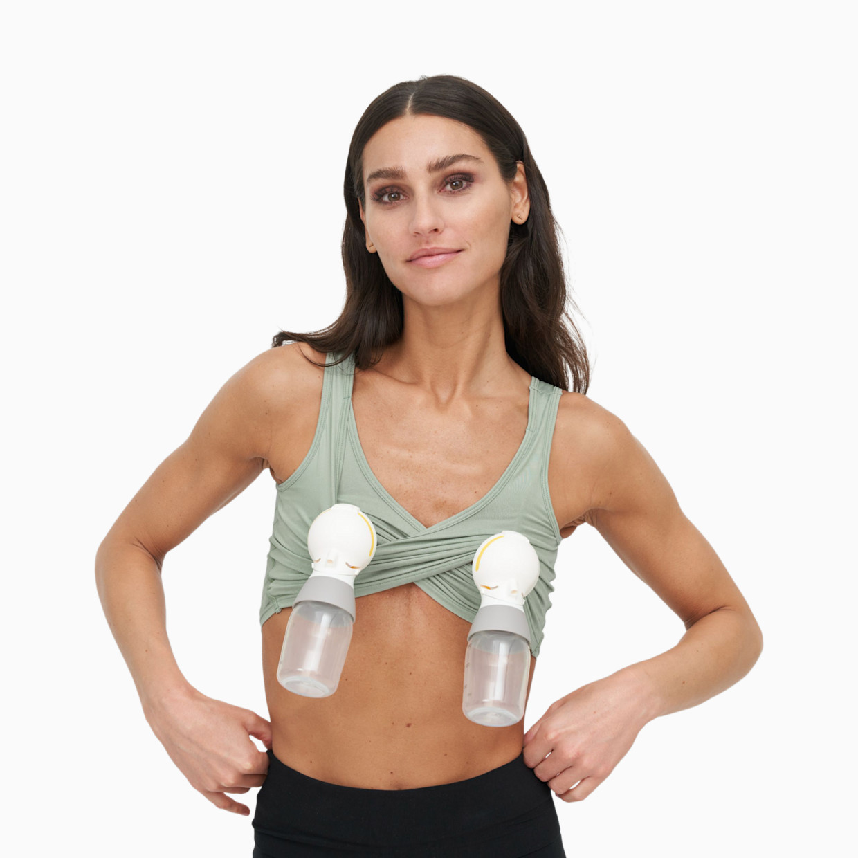 Larken Larken X Nursing + Hands-Free Pumping Bra - Sage, L.