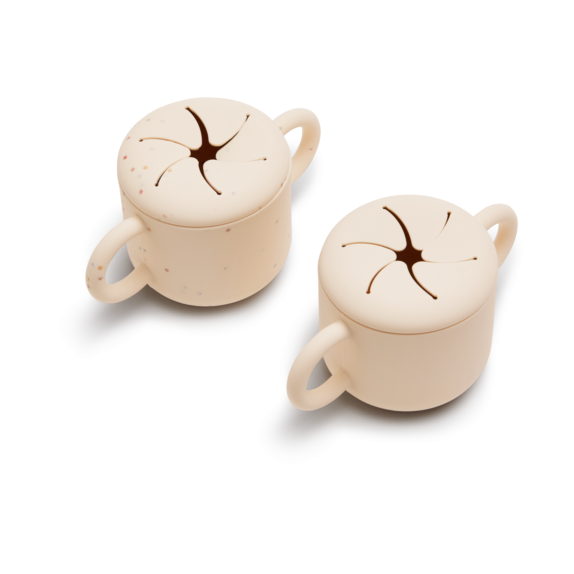 AEIOU Silicone Snack Cup (2 Pack) - Oat/Oat Speckle.