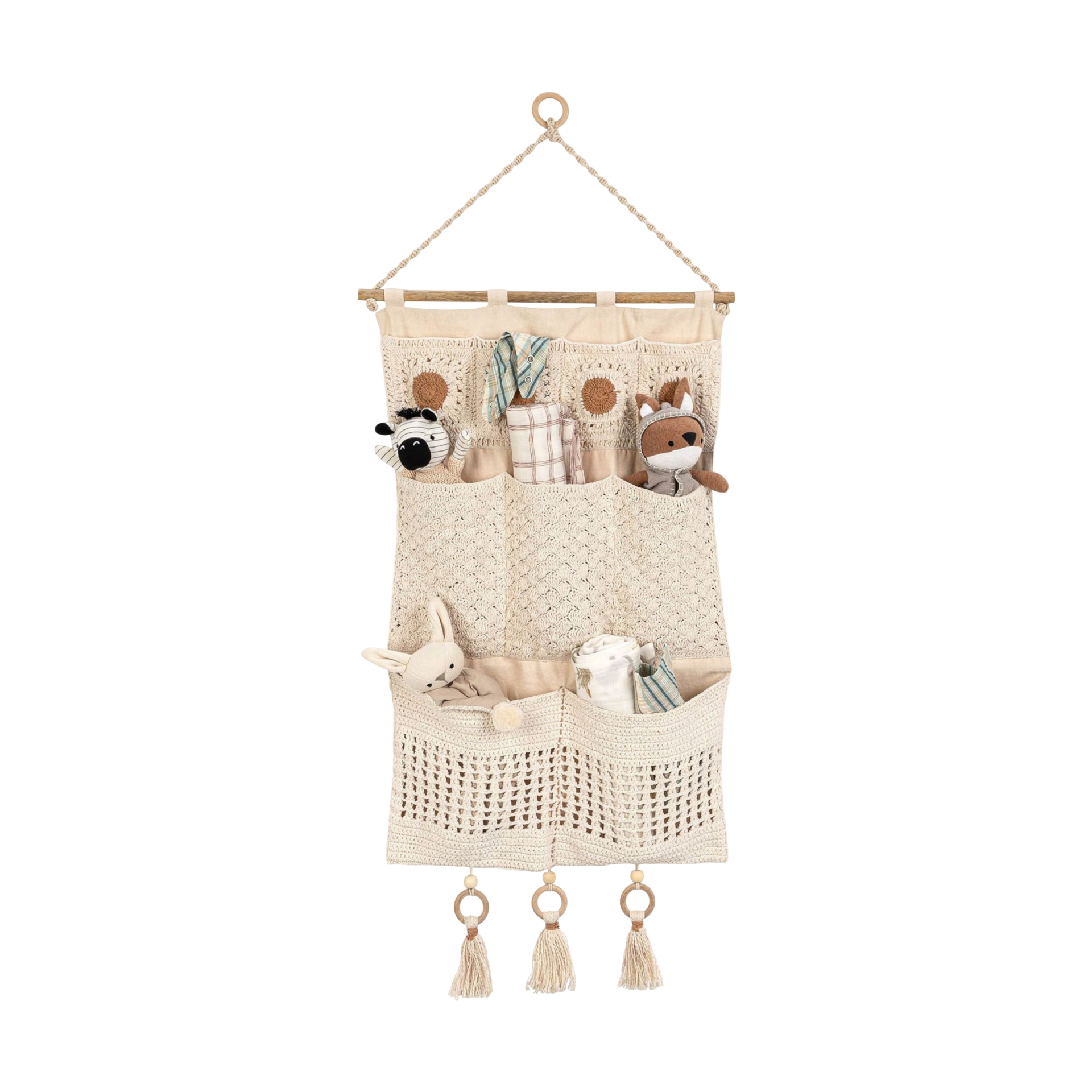 Crane Baby Wall Storage Organizer with Pockets.