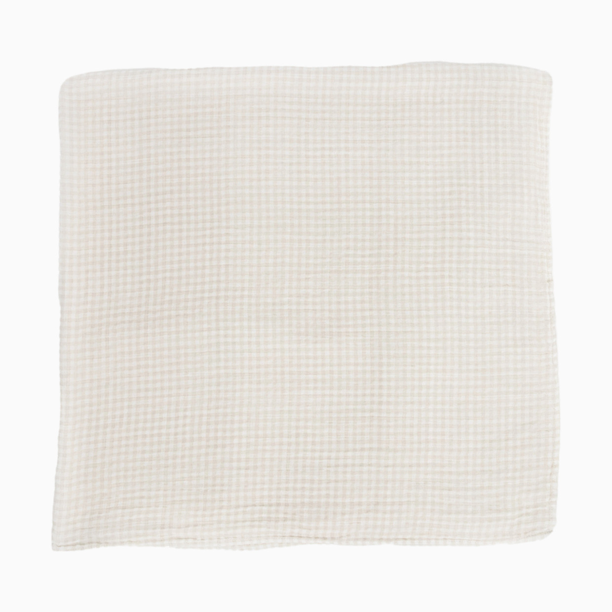 Little Unicorn Cotton Muslin Swaddle Blanket - Tan Gingham.