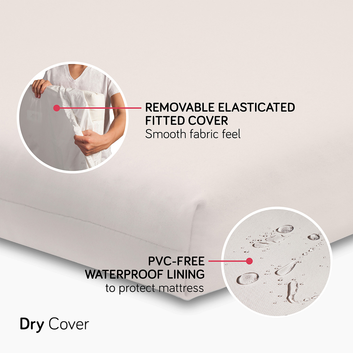 babyletto Hudson Crib & Pure Core Mattress Bundle - White.