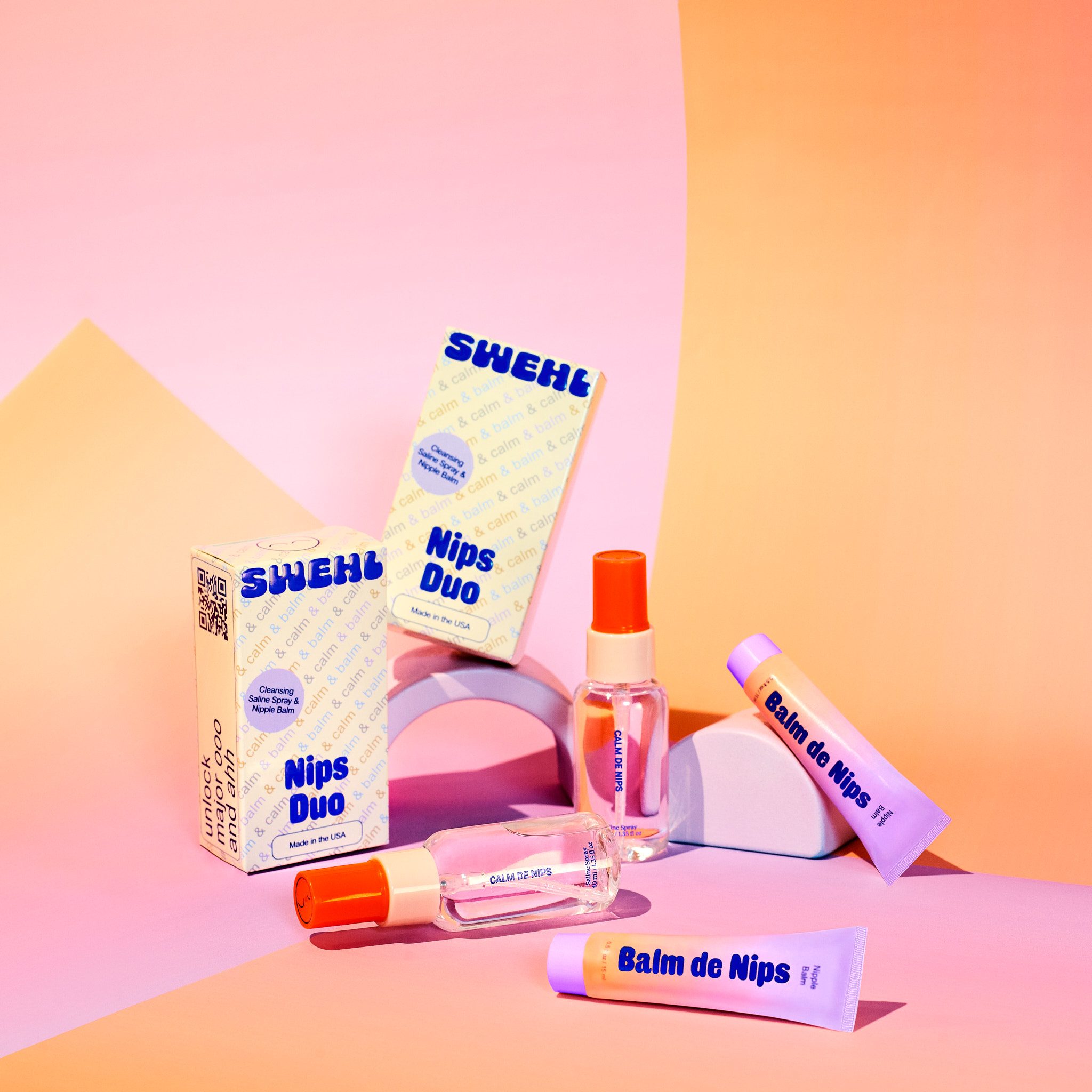 Swehl Nips Duo: Protective Spray & Soothing Balm.