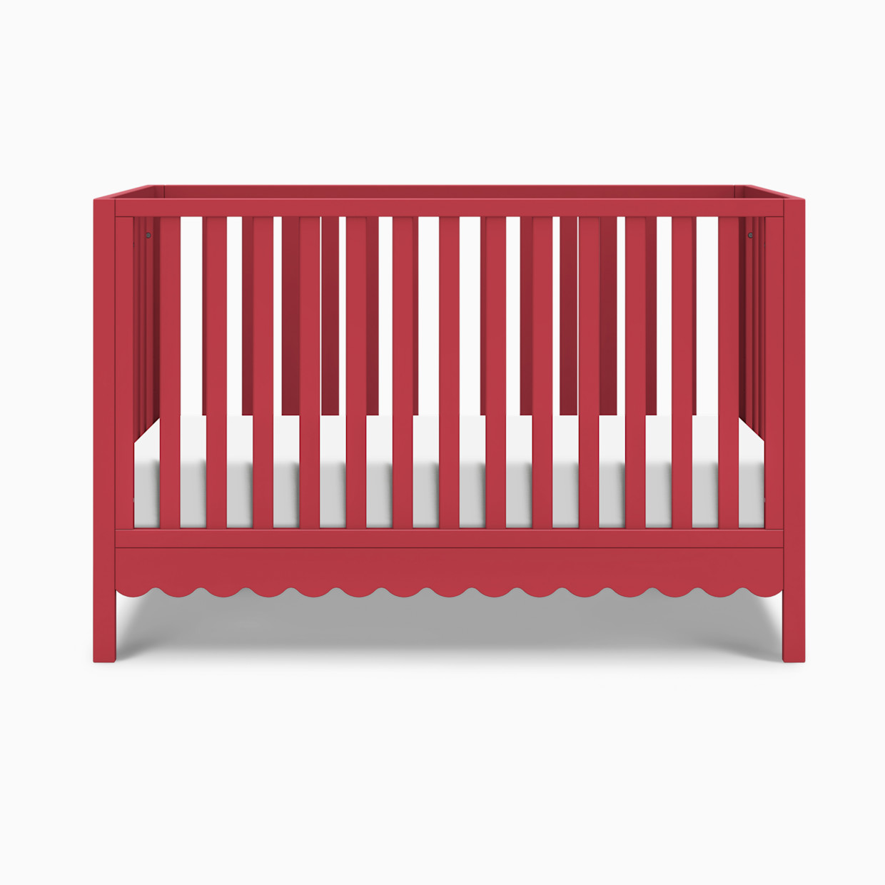 daVinci Sammy Scallop 4-in-1 Convertible Crib - Strawberry Red.