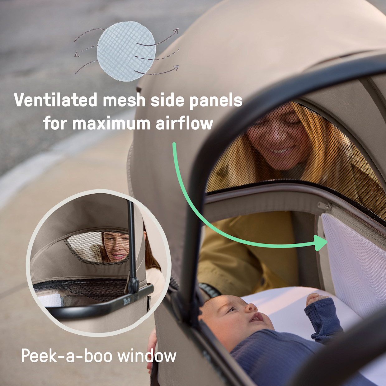 Ingenuity 3DSuite DualDock Carry Cot - Cashew.