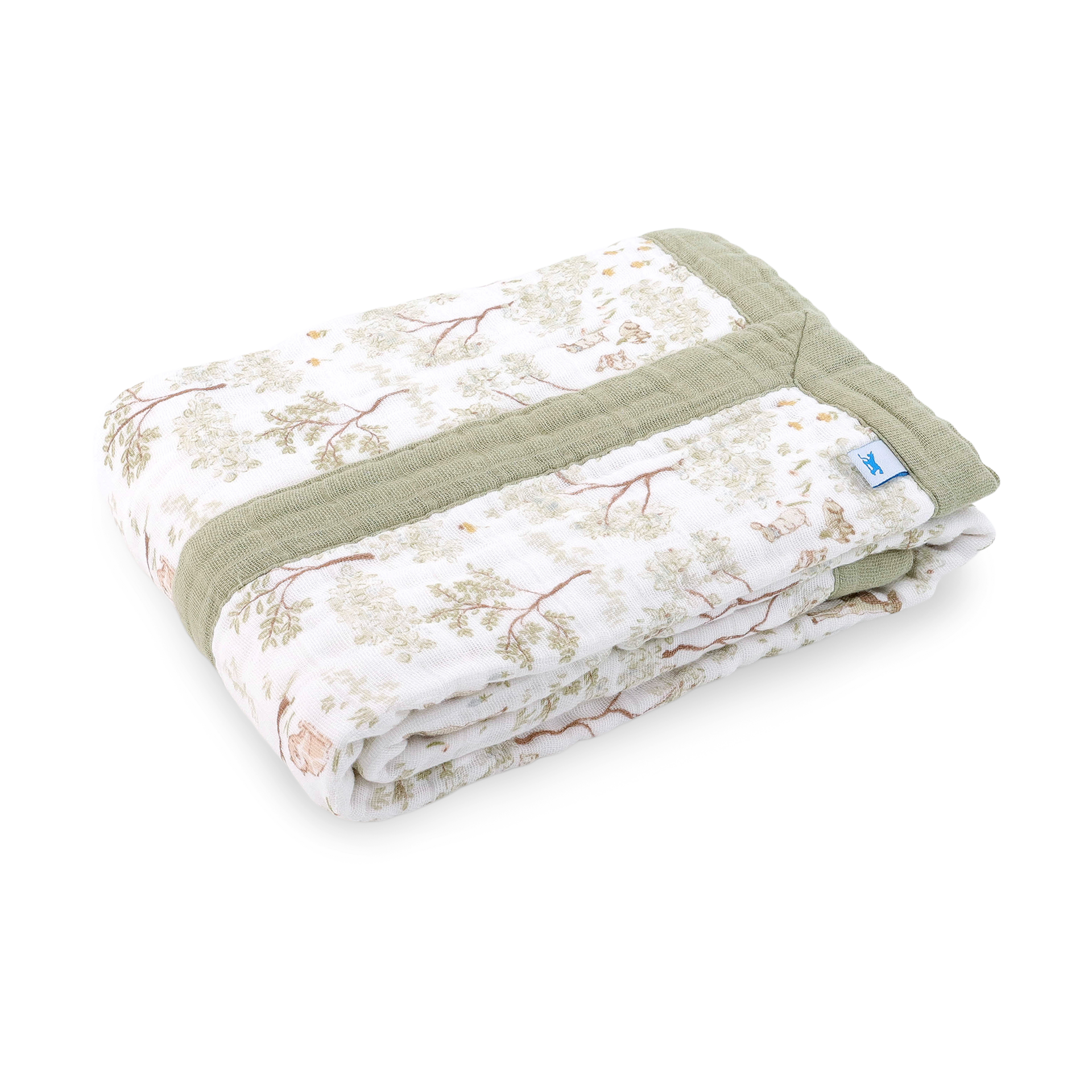 Little Unicorn Cotton Muslin Baby Receiving Quilt.