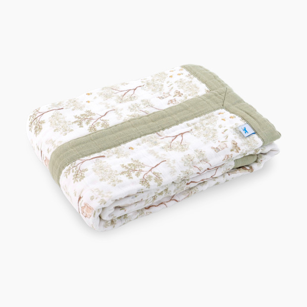 Little Unicorn Cotton Muslin Baby Receiving Quilt.