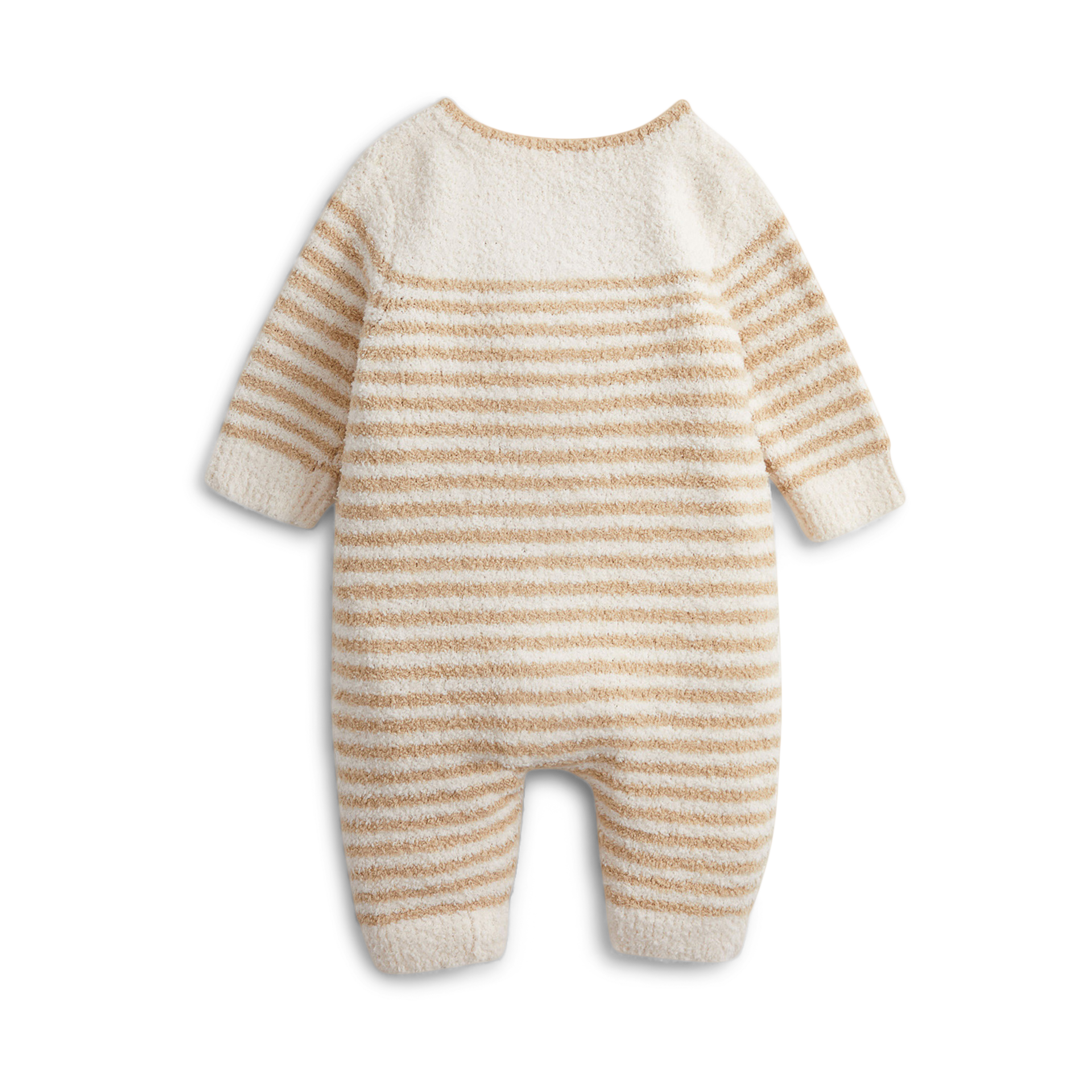 Magnetic Me Chenille Magnetic Romper - Cream, 0-3 M.