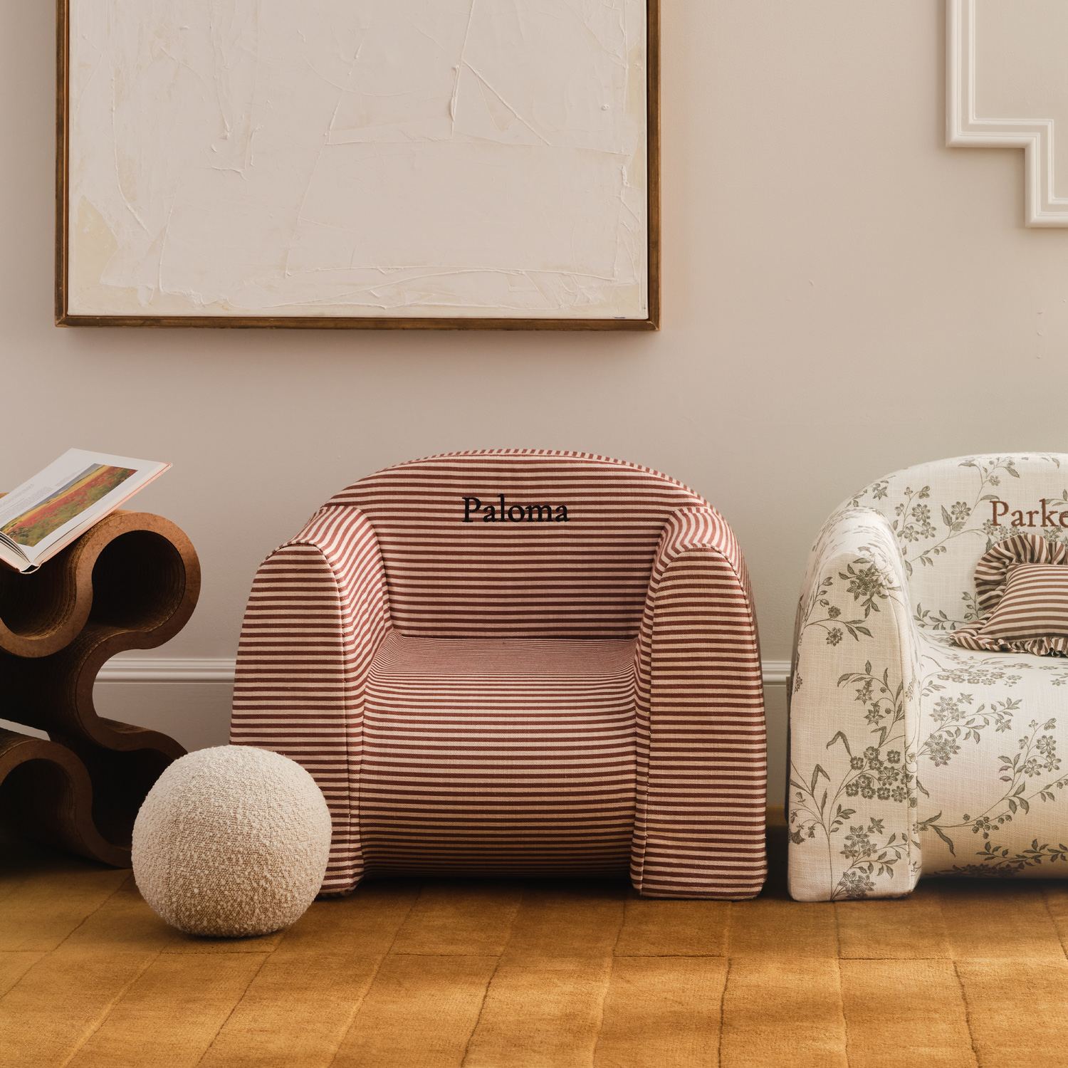 House of Noa Play Chair - Finley Toffee & Wheat, Small.