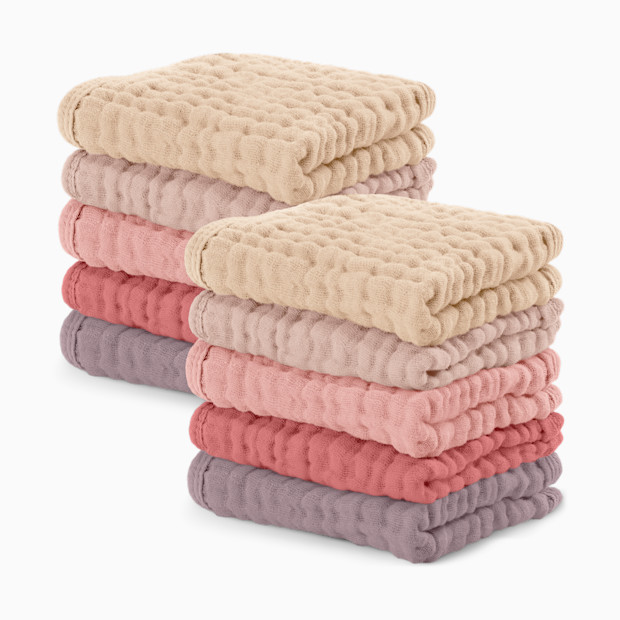 Comfy Cubs 6-Layer Muslin Baby Washcloths Set.