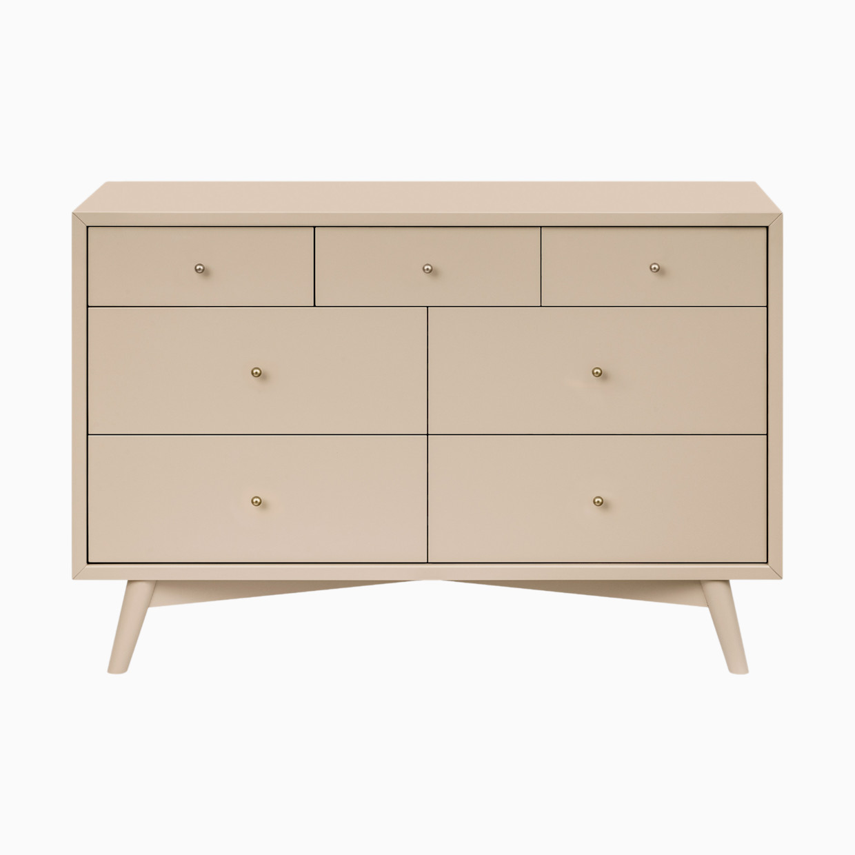 babyletto Palma 7-Drawer Assembled Double Dresser - Taupe.