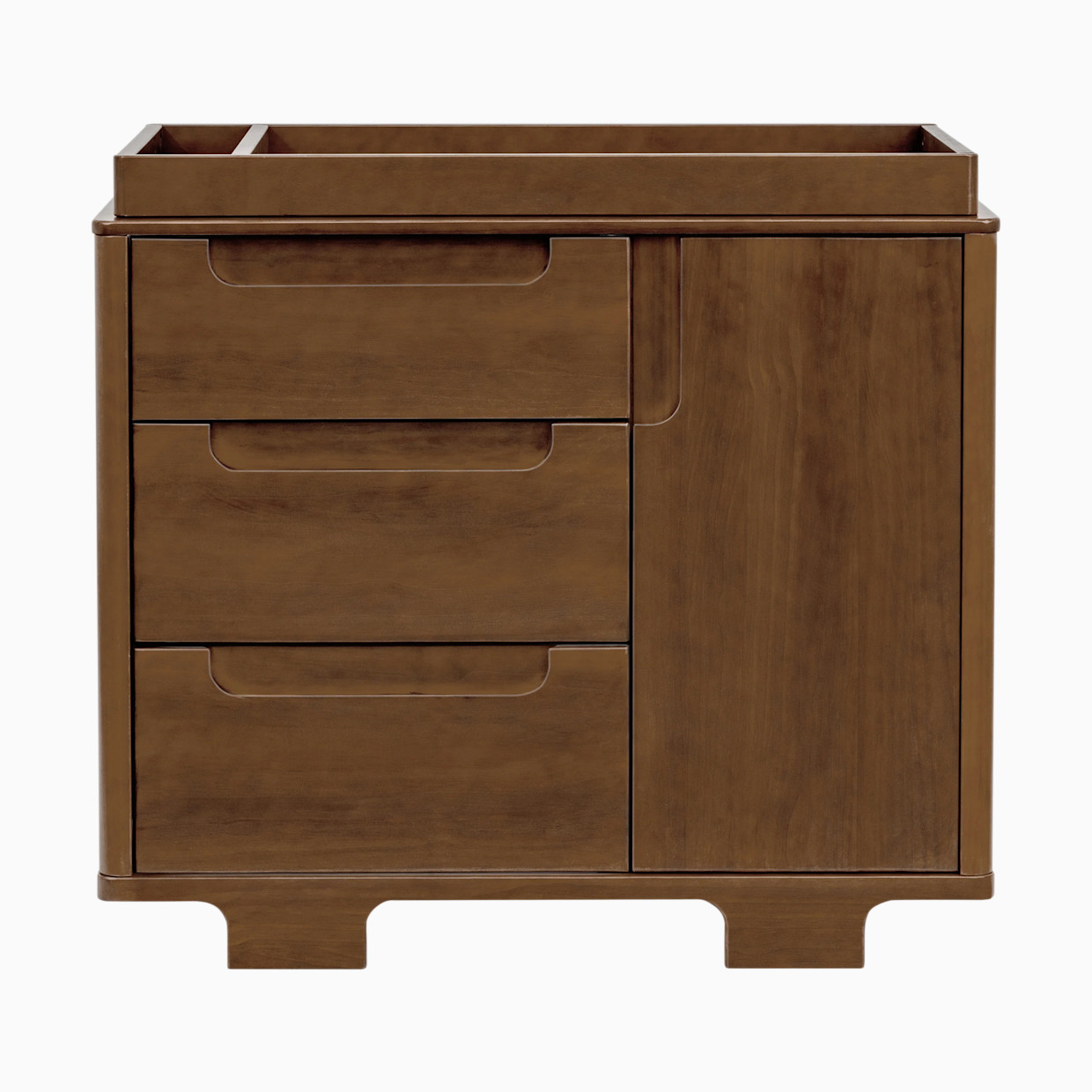 babyletto Yuzu 3-Drawer Changer Dresser - Natural Walnut.