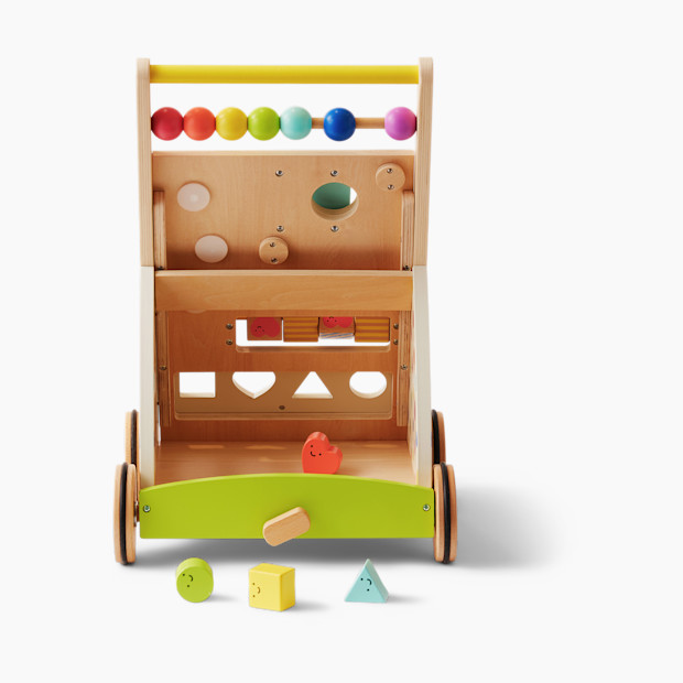Tiny Land Premium Natural Wooden Activity Walker.