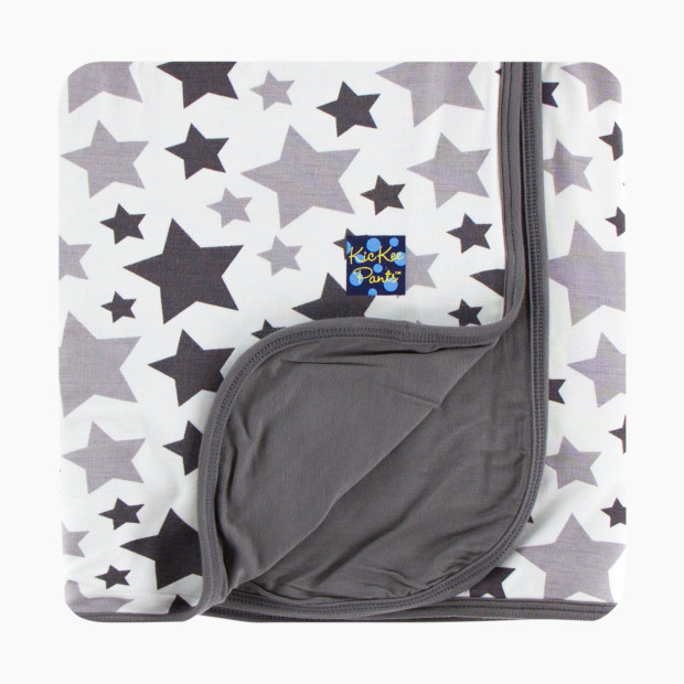 KicKee Pants Essentials Print Stroller Blanket - Feather Rain Stars.