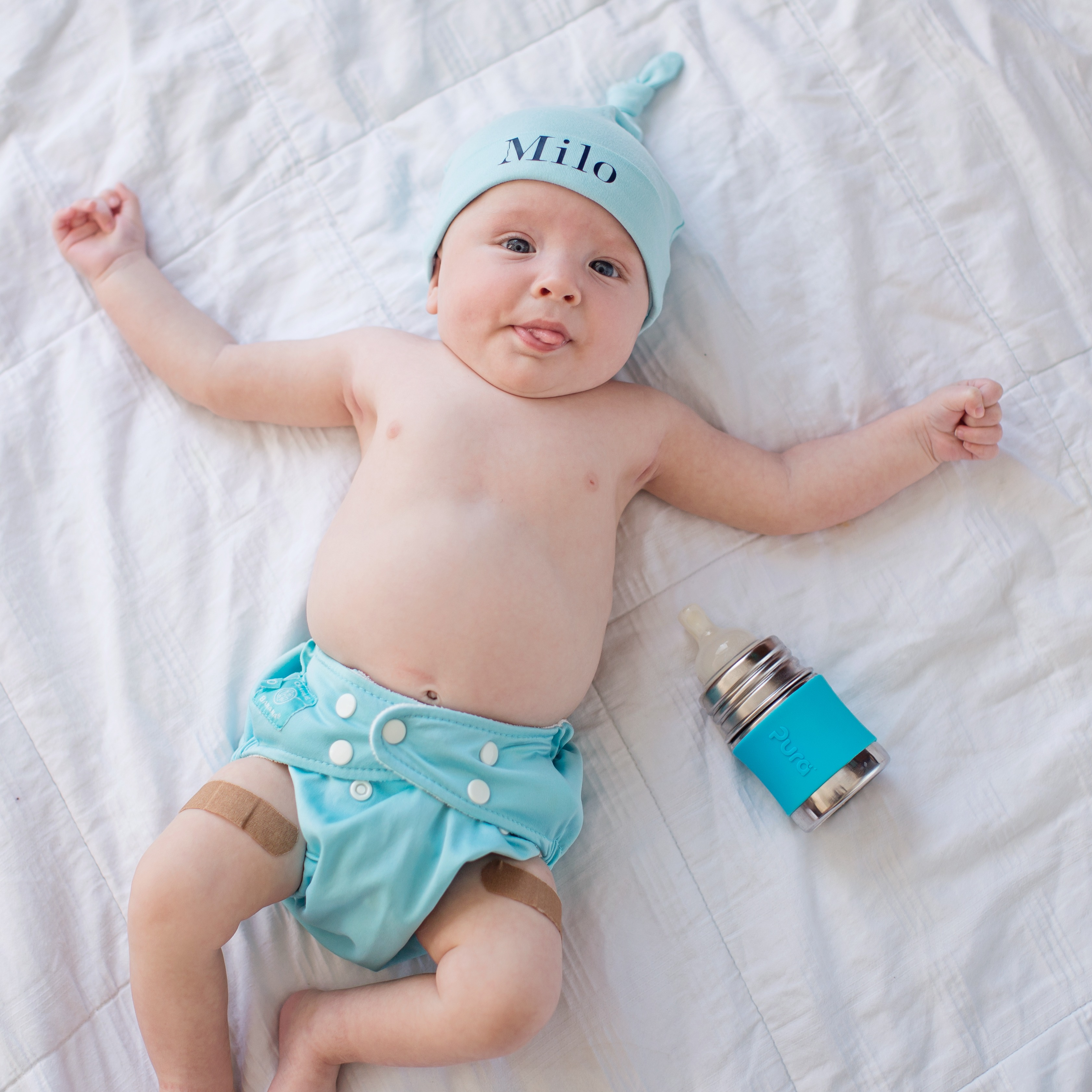 Pura Stainless Steel Baby Bottle - Aqua, 5oz.