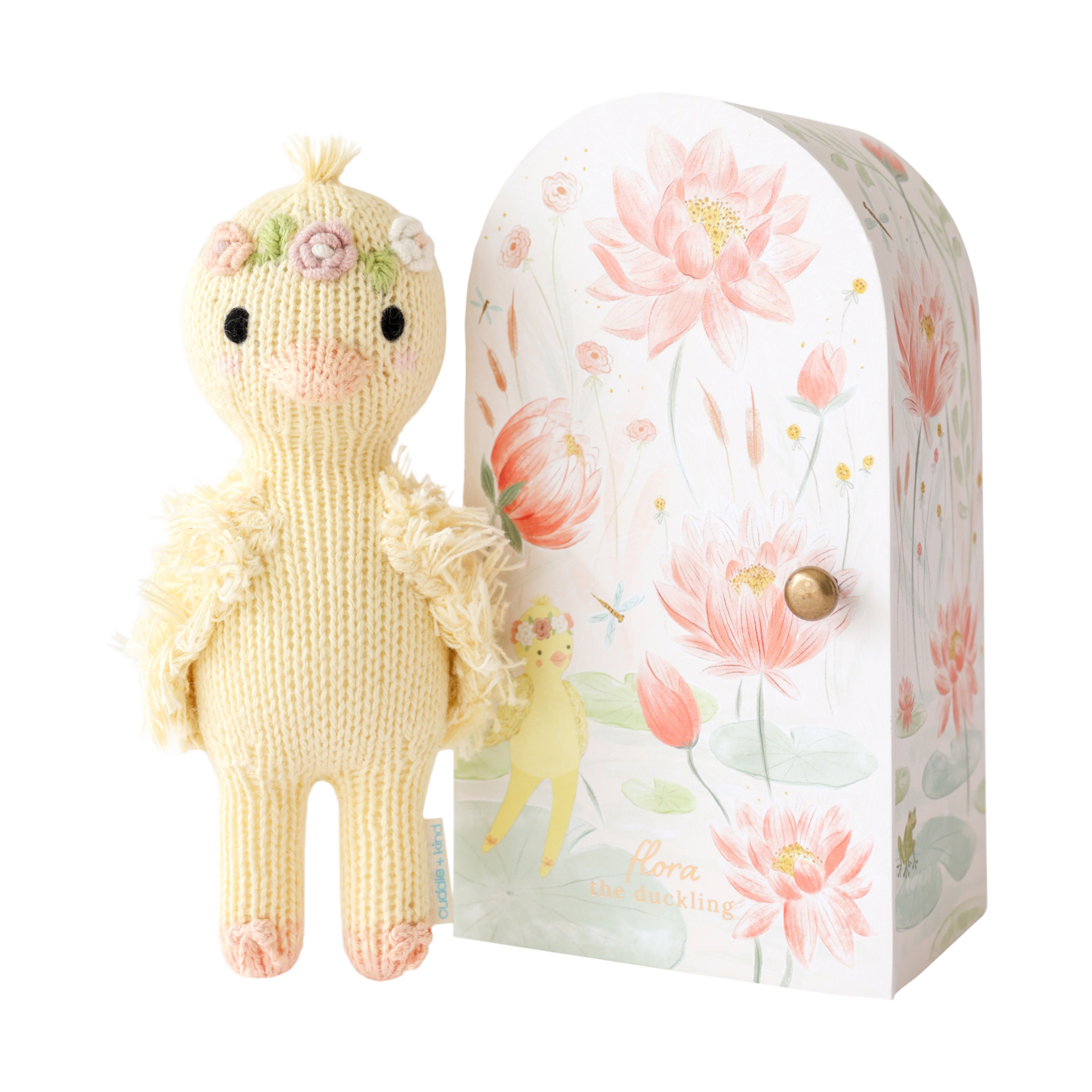cuddle+kind Tiny Hand-Knit Doll Flora The Duckling Babylist Shop