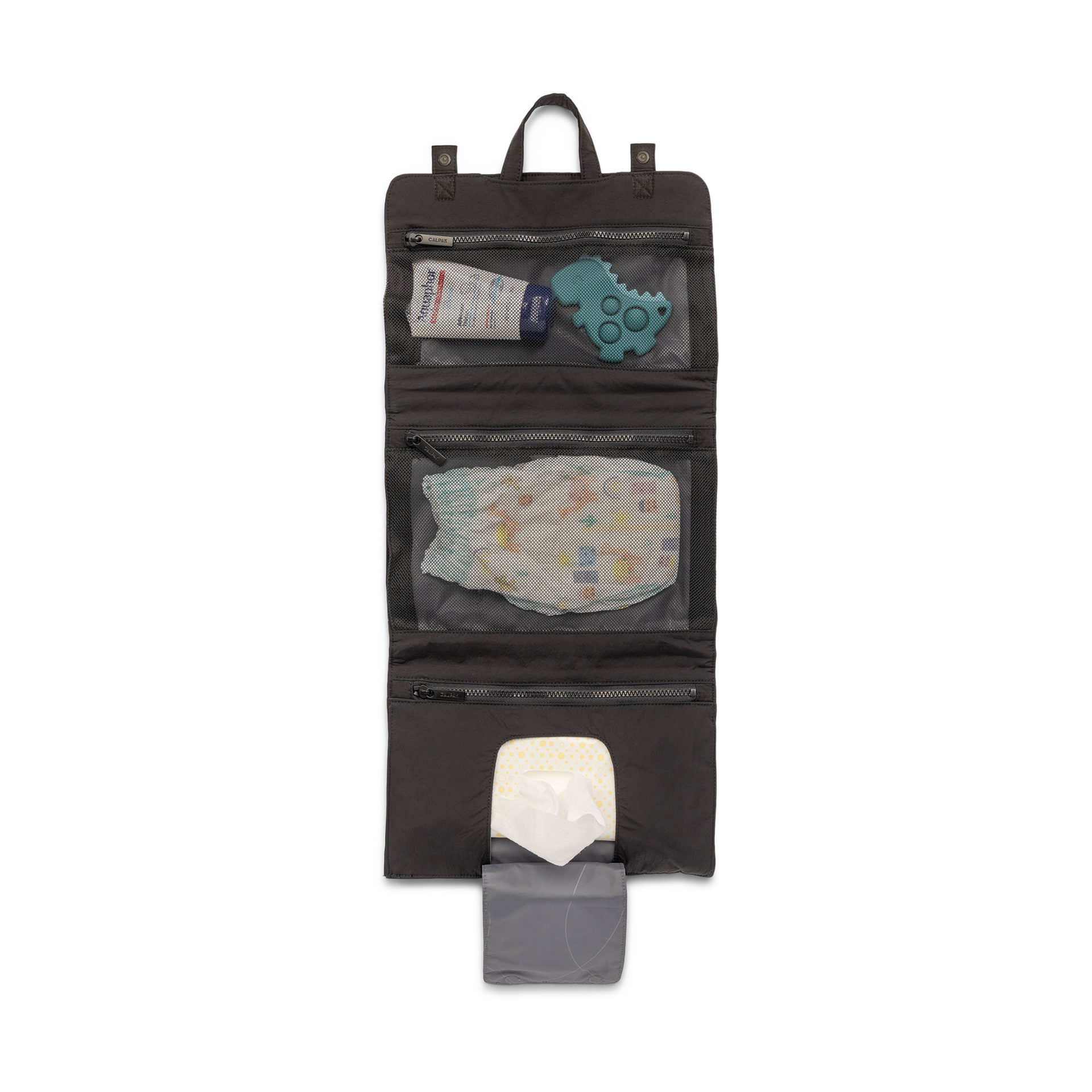 CALPAK Diaper Changing Pad Organizer - Black.