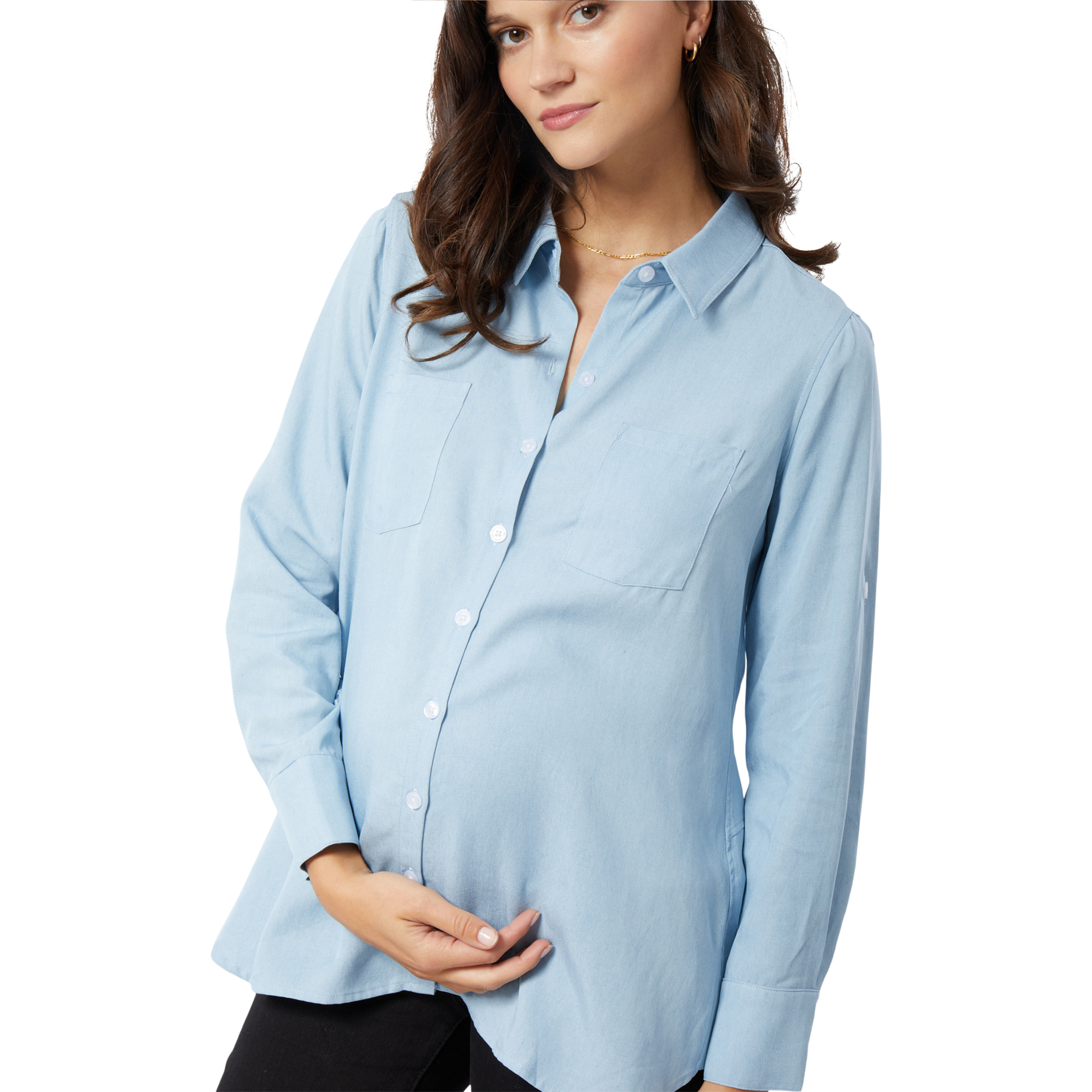 Ingrid and Isabel Classic Denim Shirt.