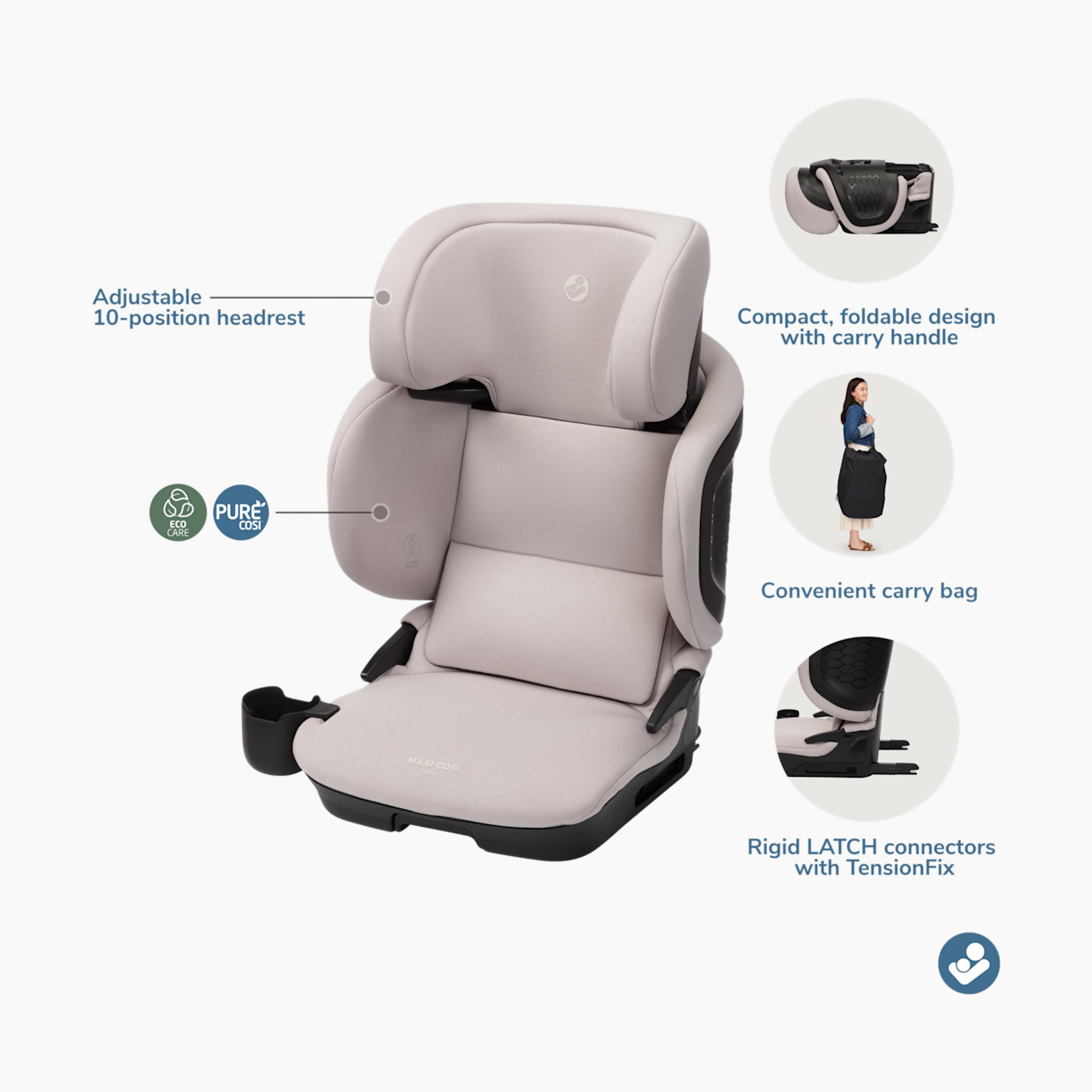 Maxi-Cosi Tanza Folding Booster - Black.