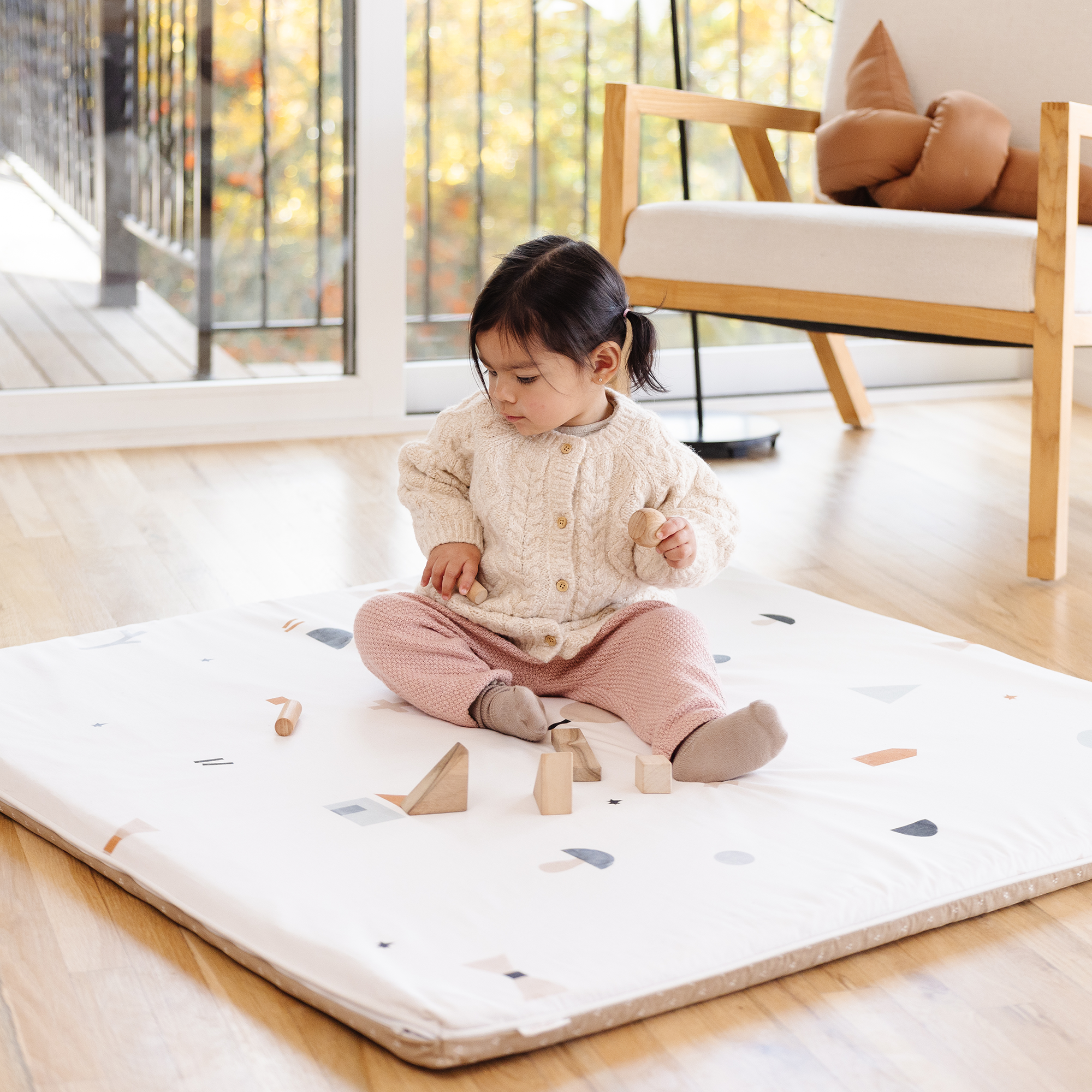 Piccalio Play Mat - Dreamy (Off-White) / Dots (Lion).