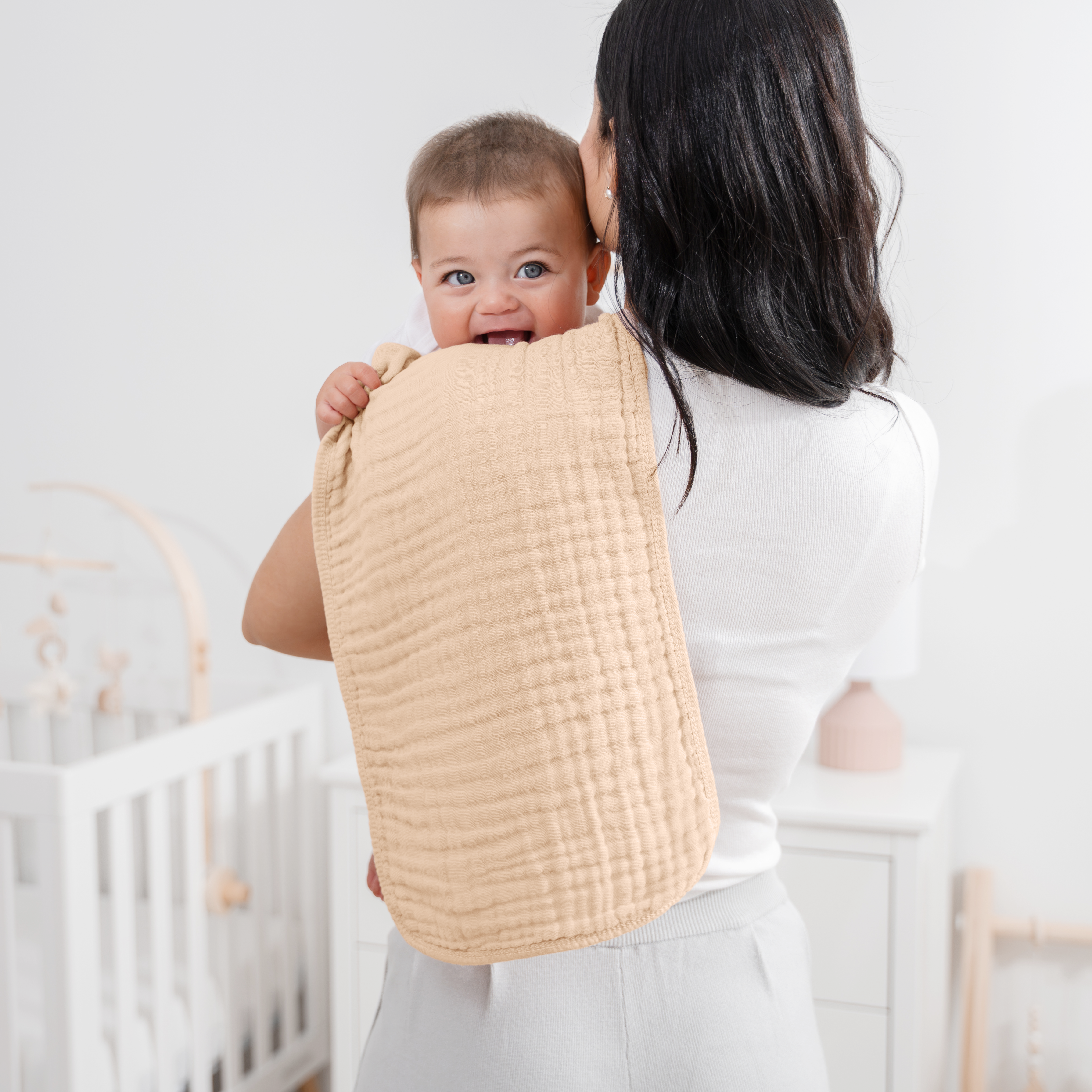 Comfy Cubs 6-Layer Muslin Burp Cloths Set (10 Pack) - Multi Girl.