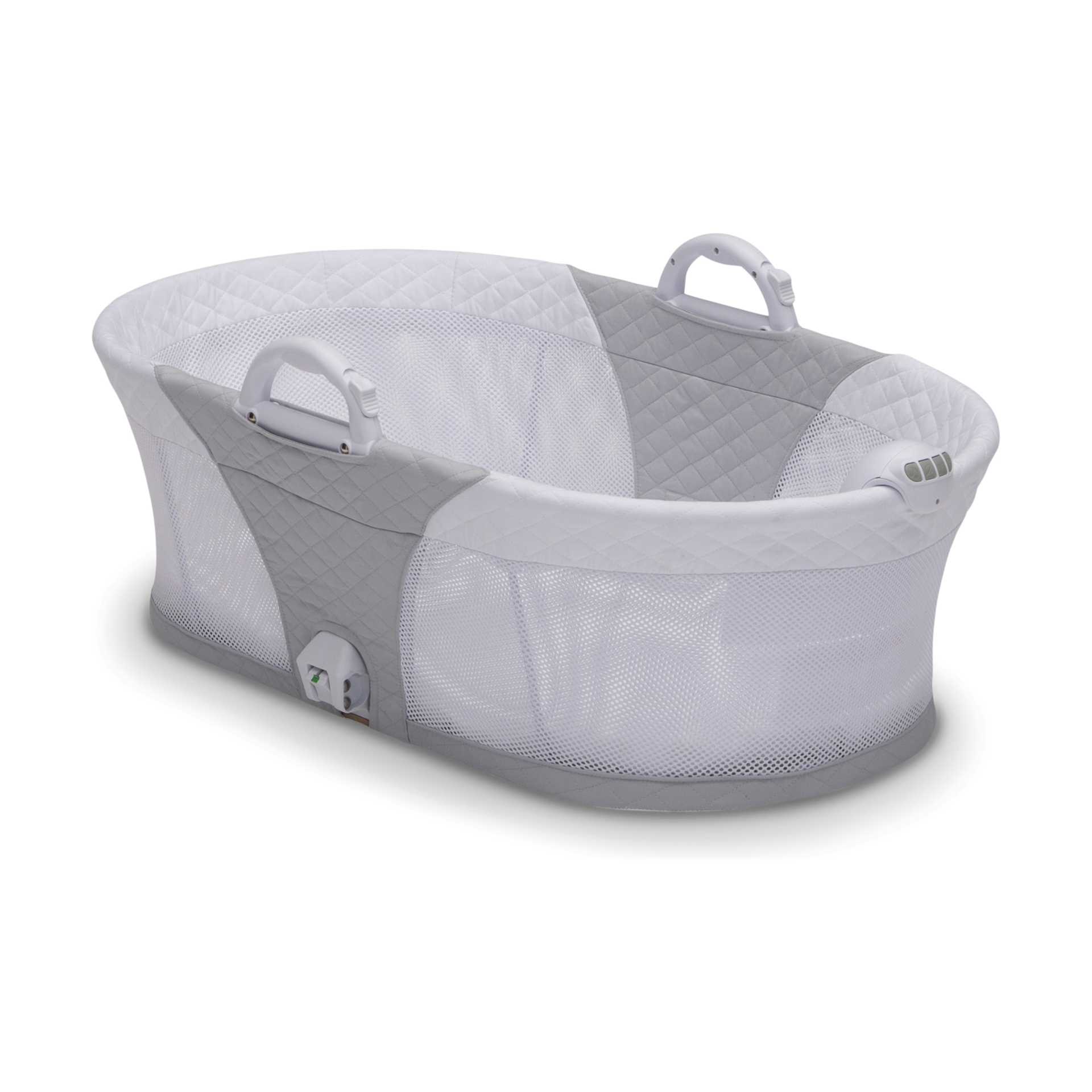 Delta Children 2in1 Moses Basket Bedside Sleeper Grey