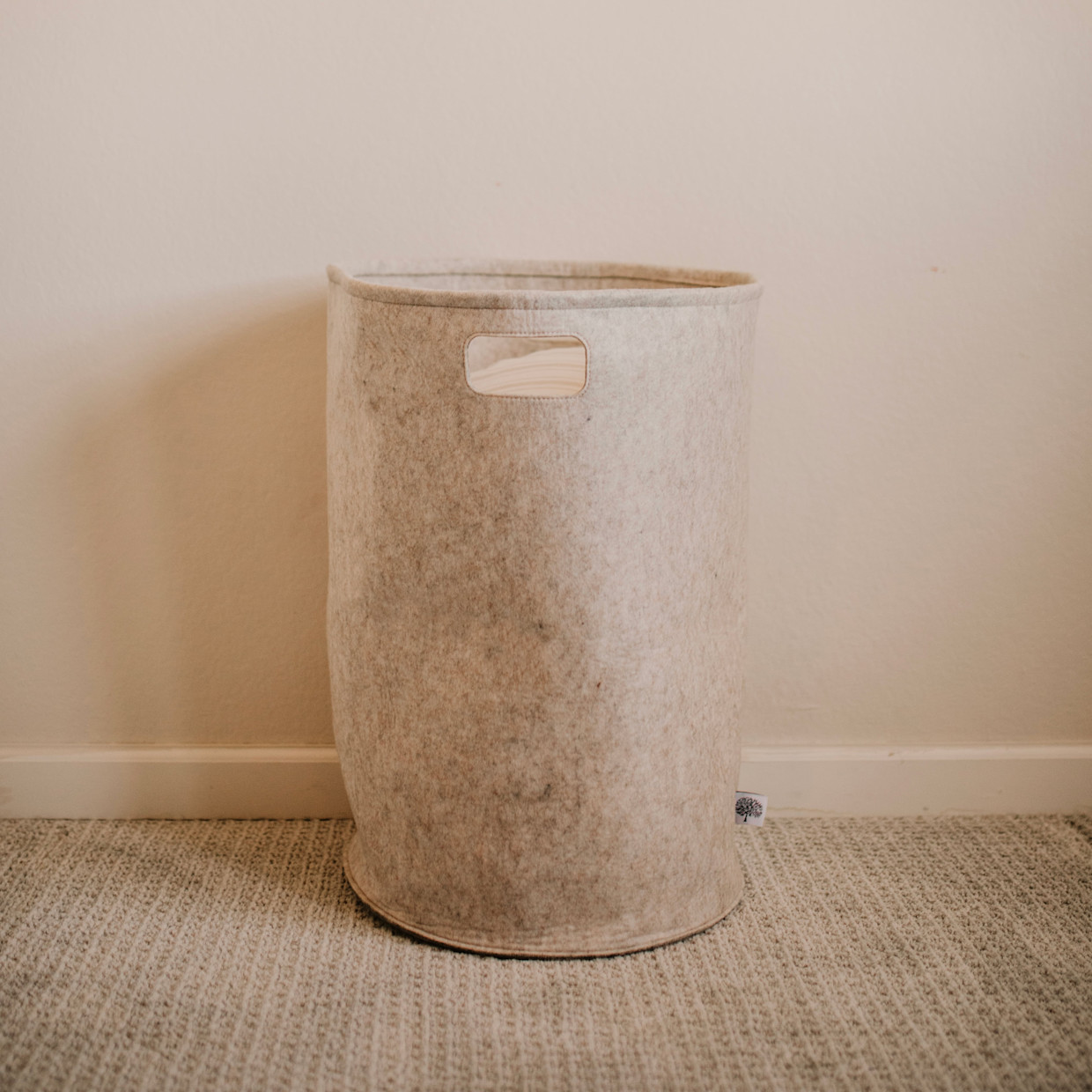 Parker Baby Co. Felt Laundry Hamper - Oatmeal.
