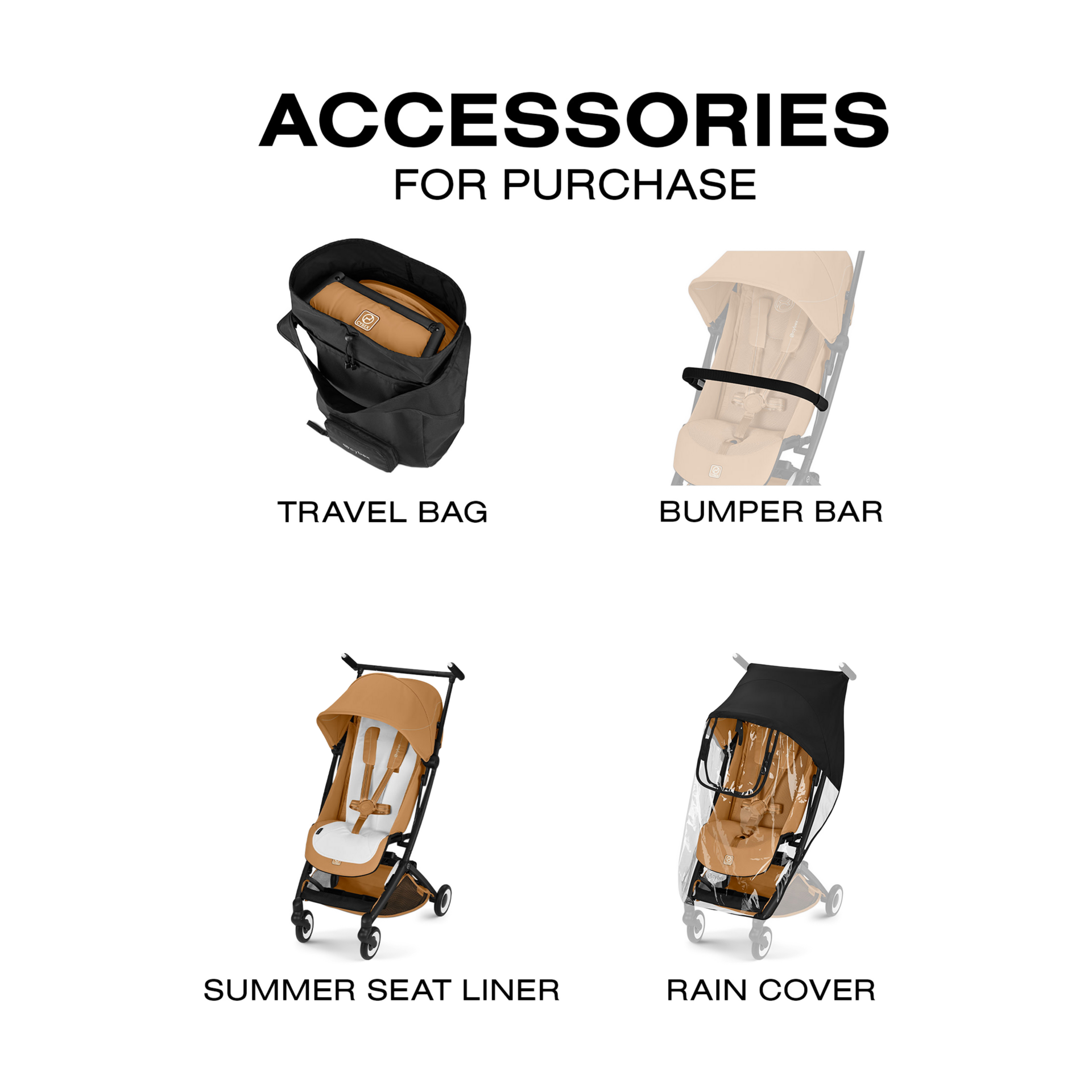 Cybex LIBELLE Ultra Lightweight Travel Stroller - Magic Black.