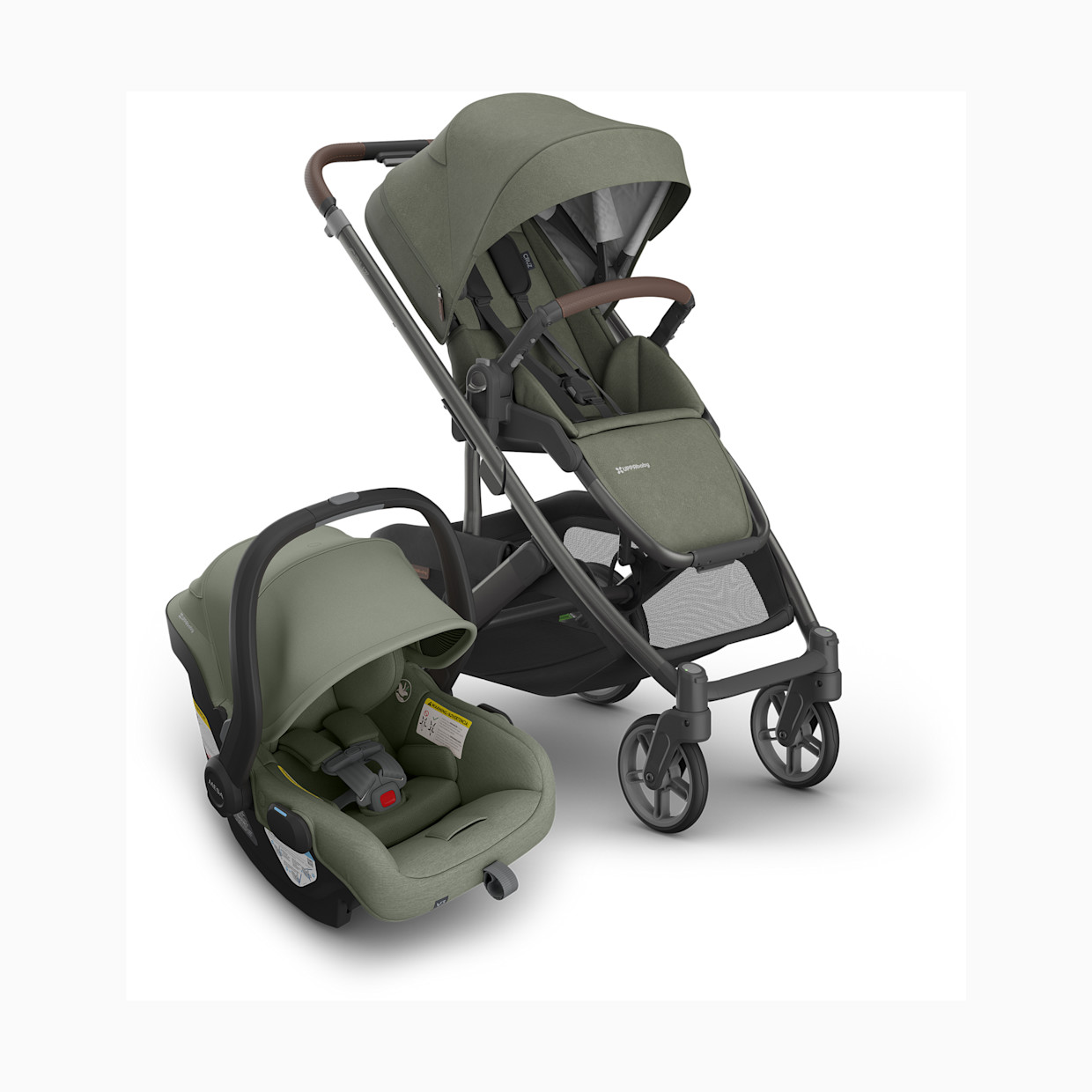 UPPAbaby Cruz V3 Stroller & Mesa V3 Infant Car Seat Travel System - Evelyn.