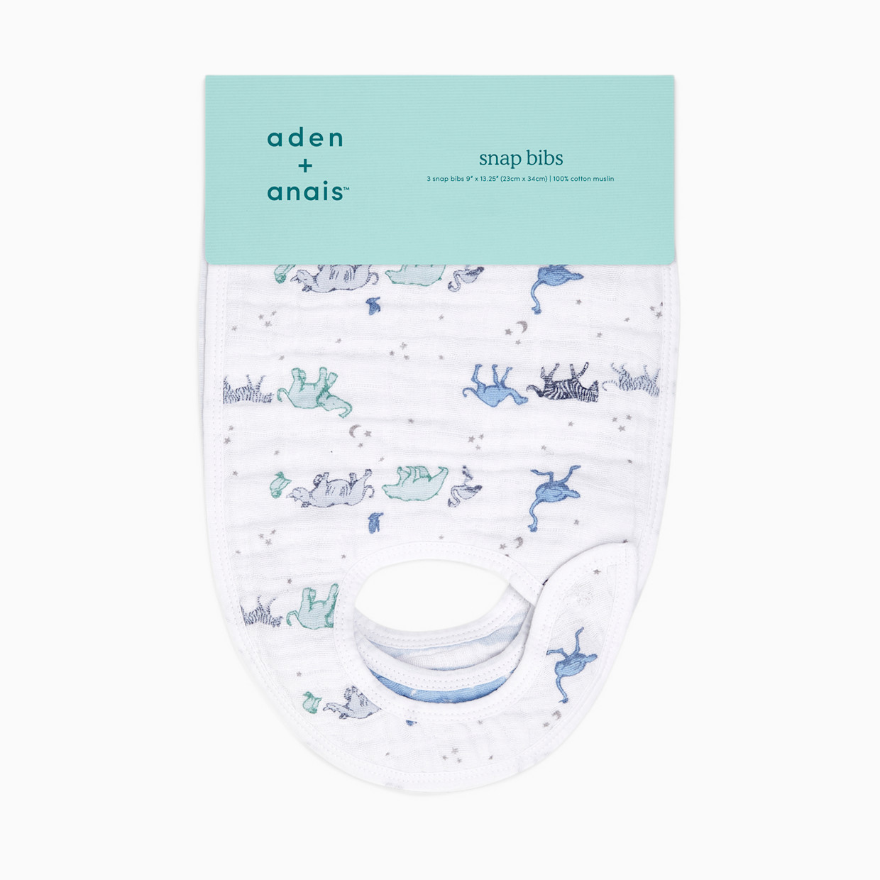 Aden + Anais Cotton Muslin Snap Bibs (3 Pack) - Rising Star.