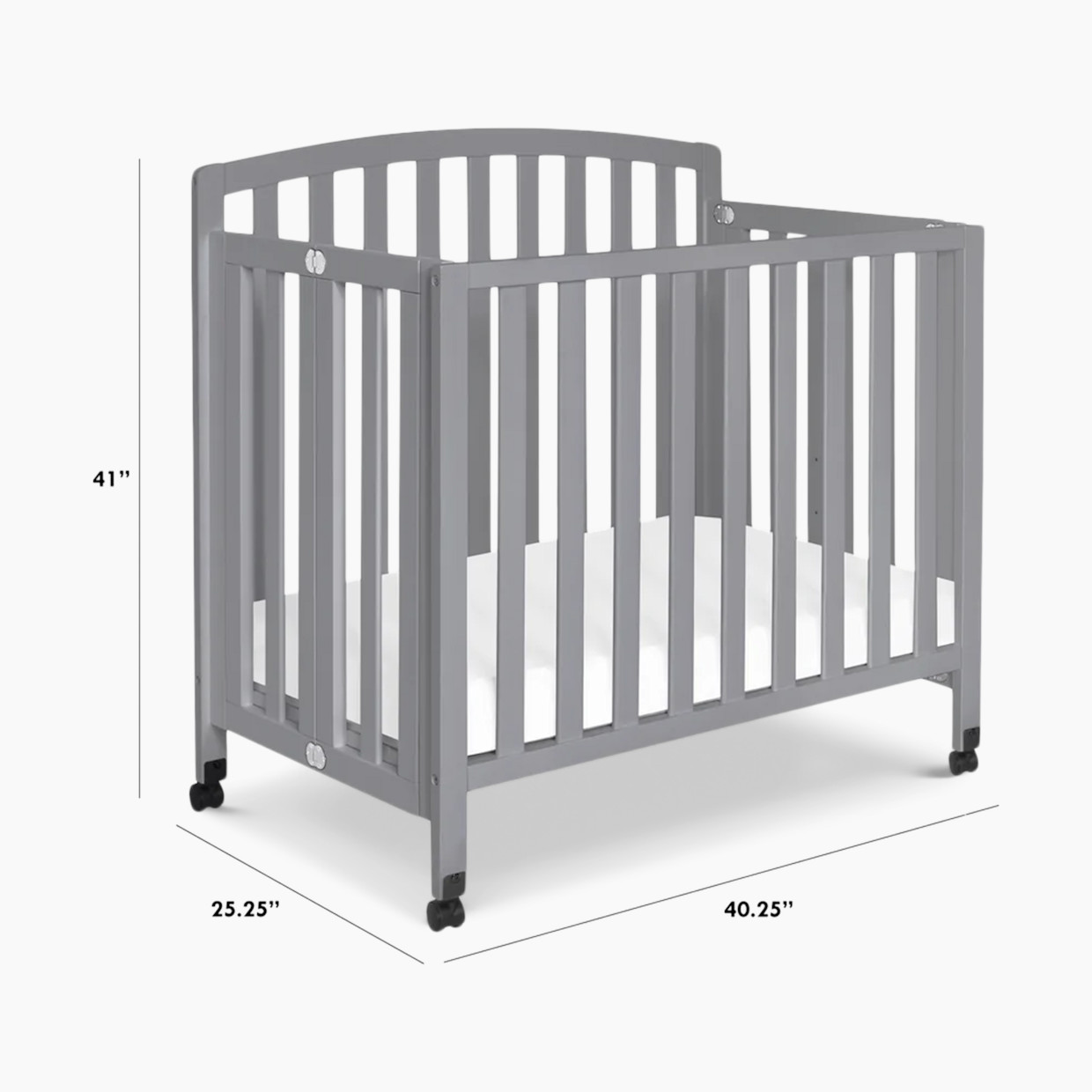 daVinci Dylan Folding Portable 3-in-1 Mini Crib - Grey.