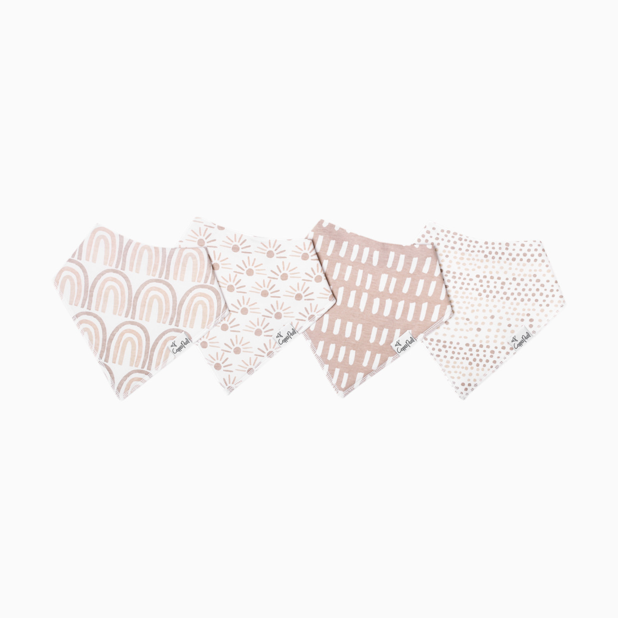 Copper Pearl Printed Bandana Bib Set (4-Pack) - Bliss.