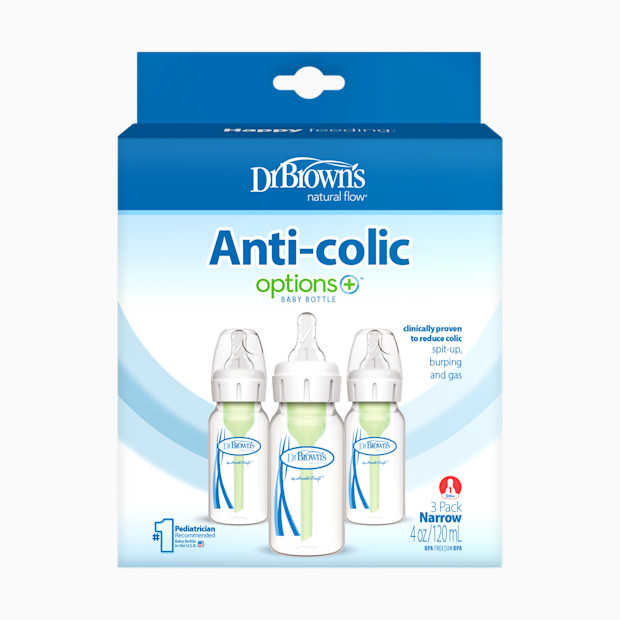 Dr. Brown's Anti-colic Options+ Narrow Baby Bottle.