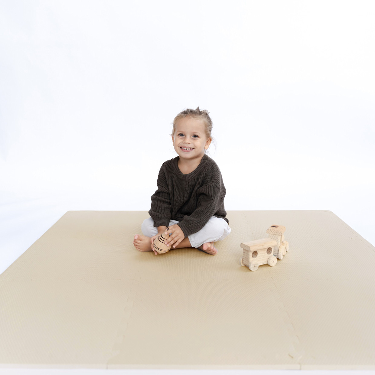 Toddlekind Classic Foam Playmat - Clay, 4.3 X 4.3'.