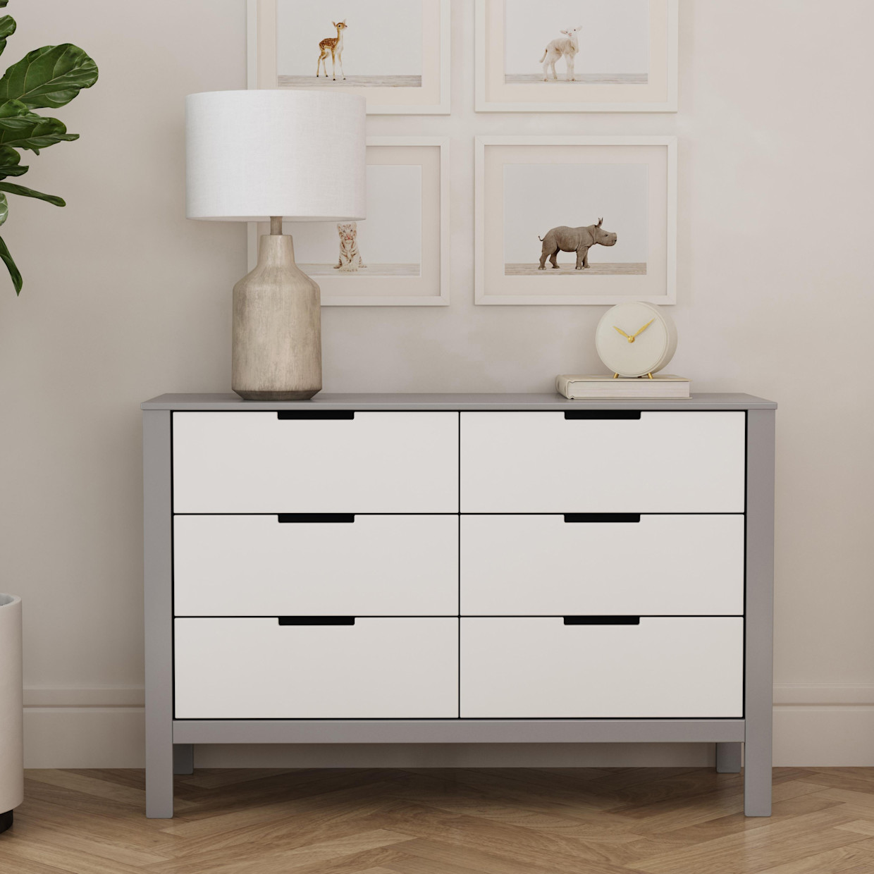 Carter's by daVinci Colby 6-Drawer Dresser - Grey / White.