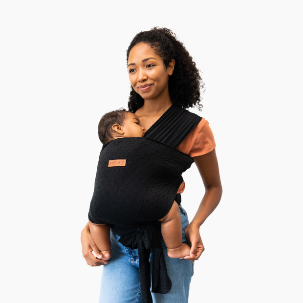 Moby Easy Wrap Carrier - Black Eyelet (Petunia Collab).
