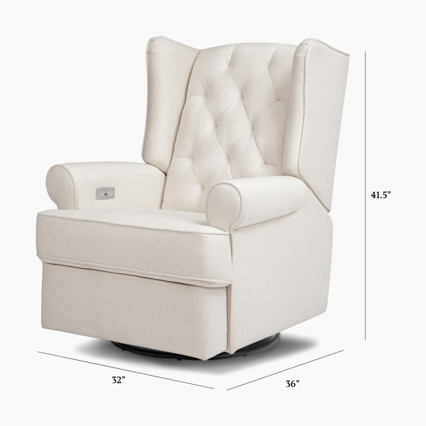 Namesake Harbour Electronic Recliner & Swivel Glider - Performance Cream Eco Weave.