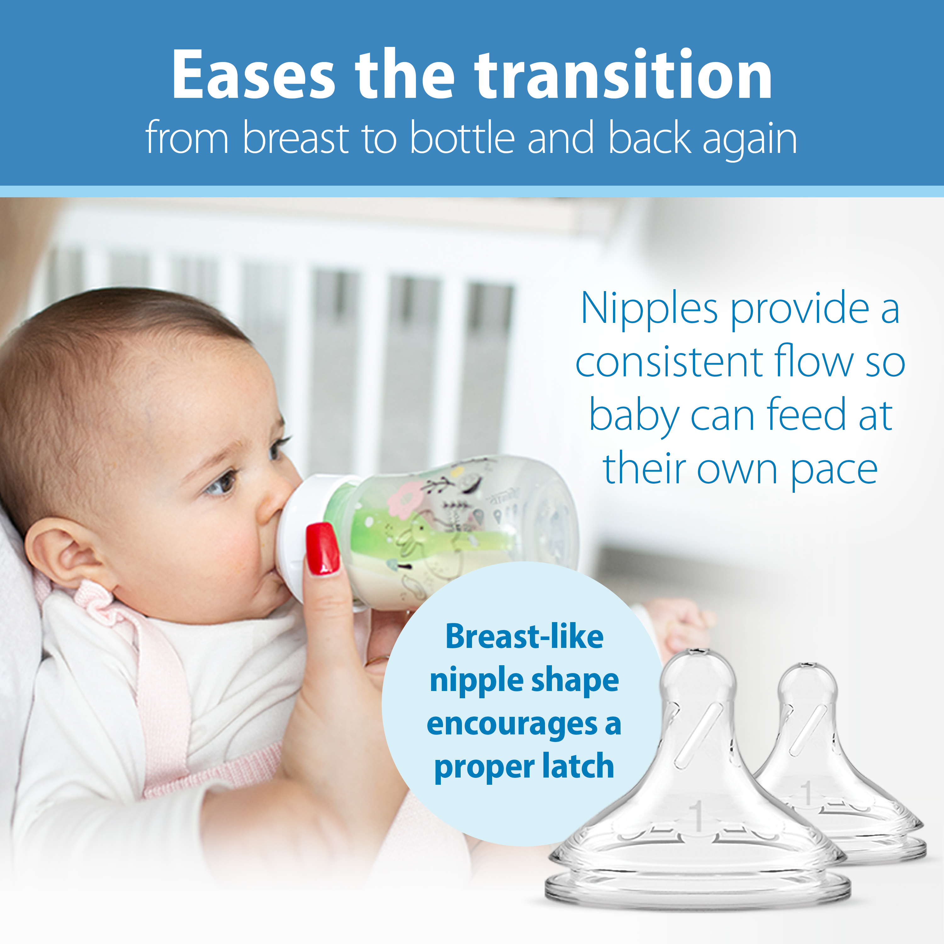 Dr. Brown's Anti-colic Options+ Wide-Neck Baby Bottle, 5oz (2 Pack) - Woodland Designs, 5 Oz.