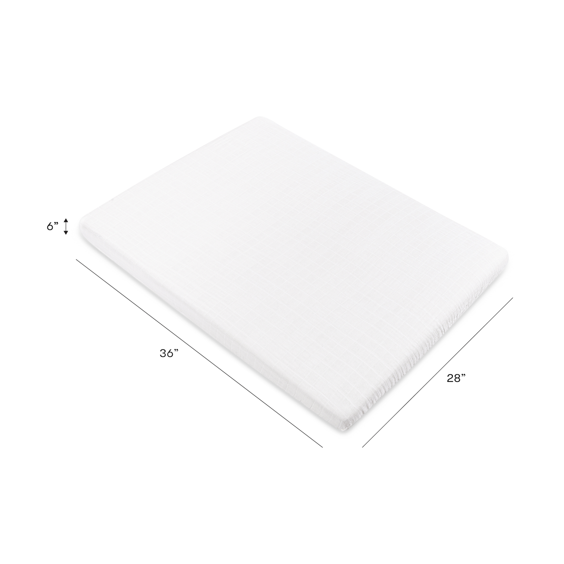 babyletto All-Stages Midi Crib Sheet - White.