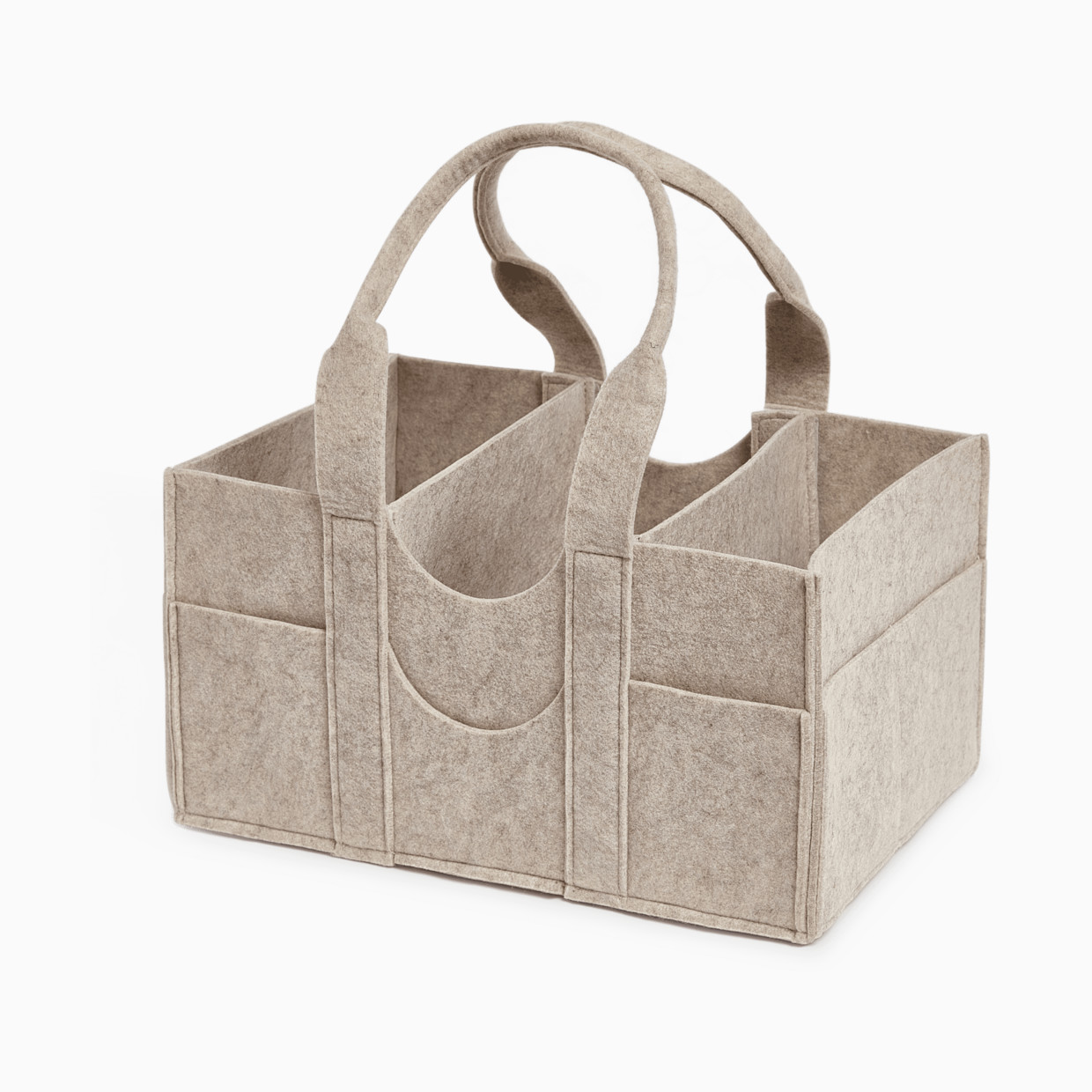 Sprucely Felt Diaper Caddy - Heather Oat, Medium.