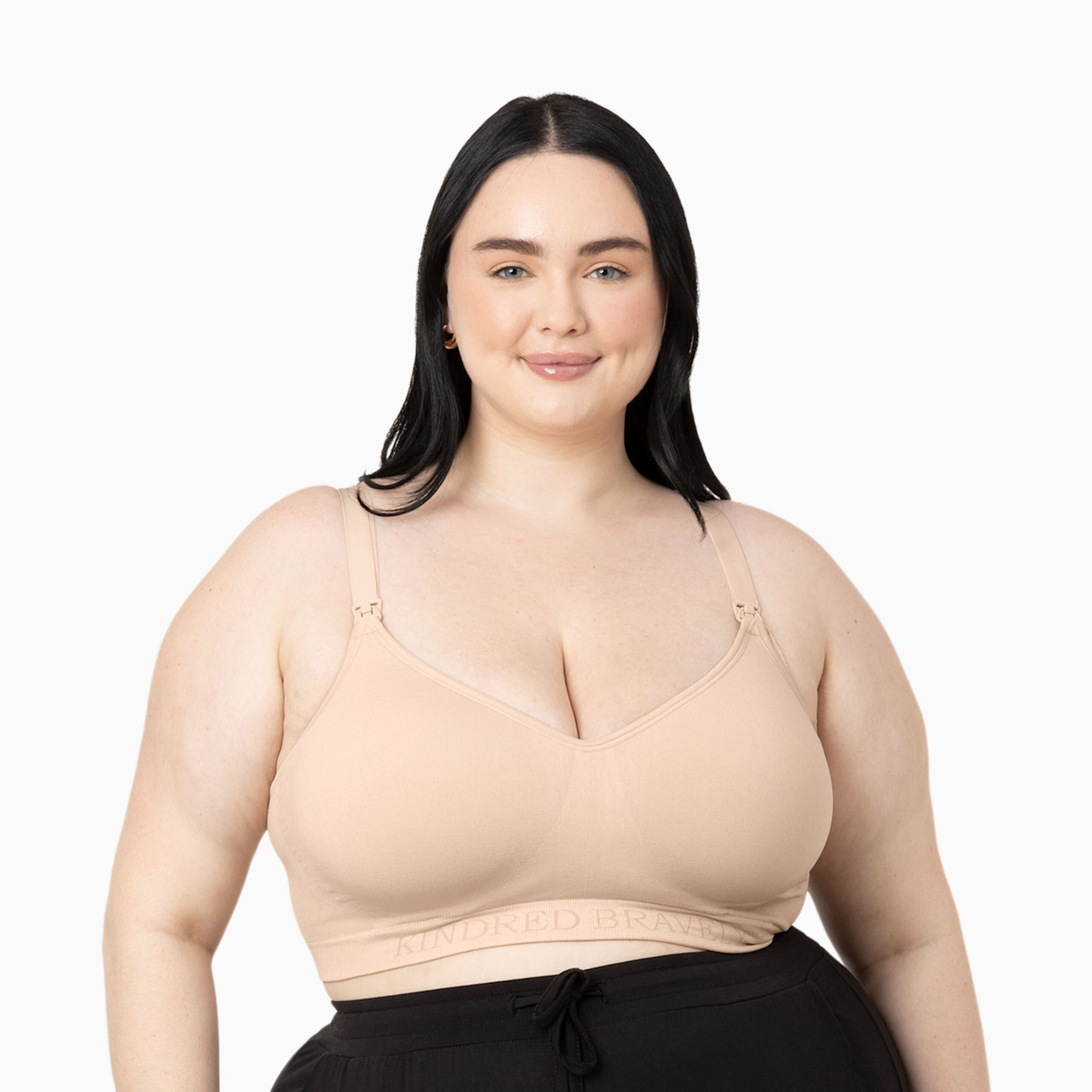 Kindred Bravely Signature Sublime Contour Maternity & Nursing Plunge Bra - Beige, 1 X Busty.