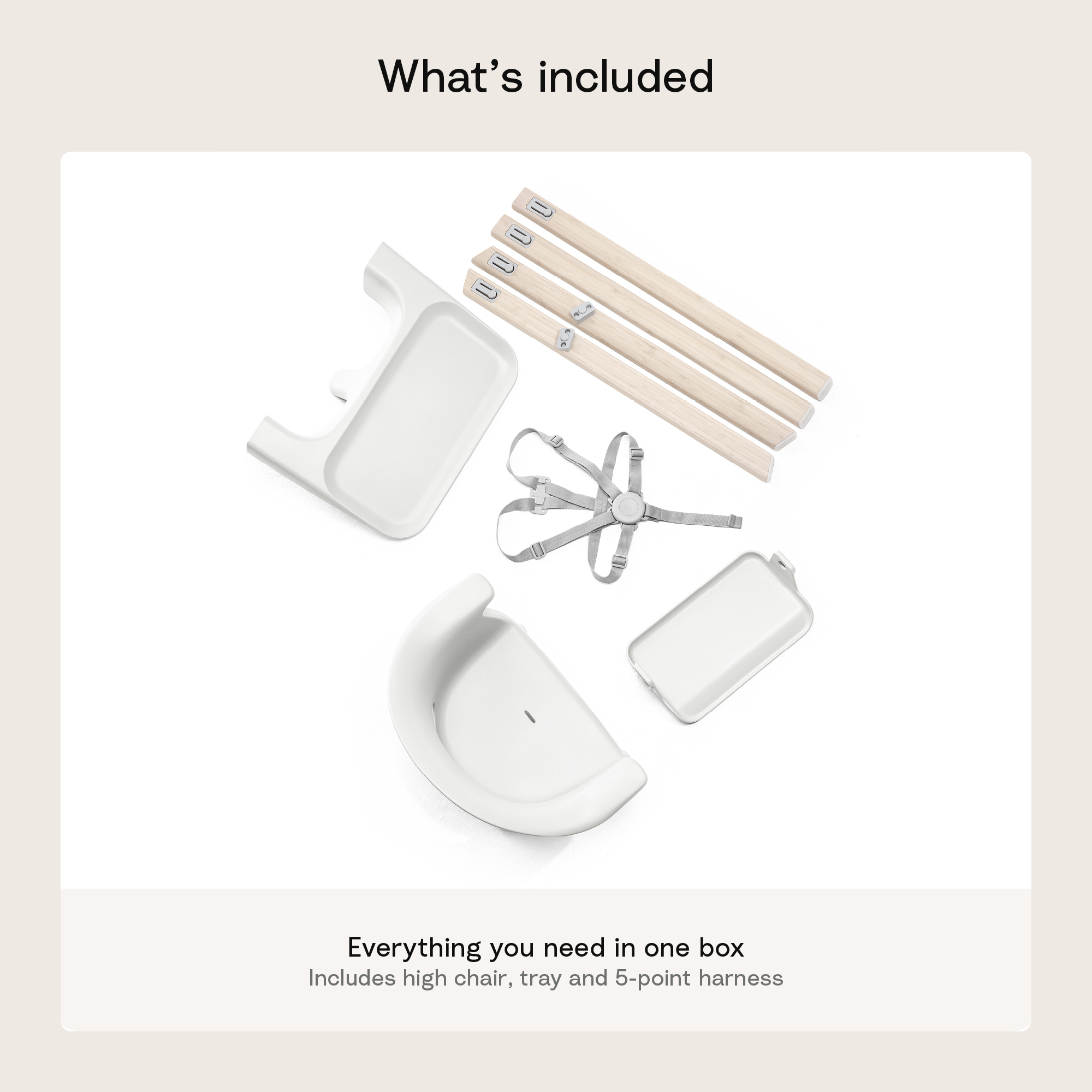 Stokke Clikk High Chair - White, Clikk High Chair.